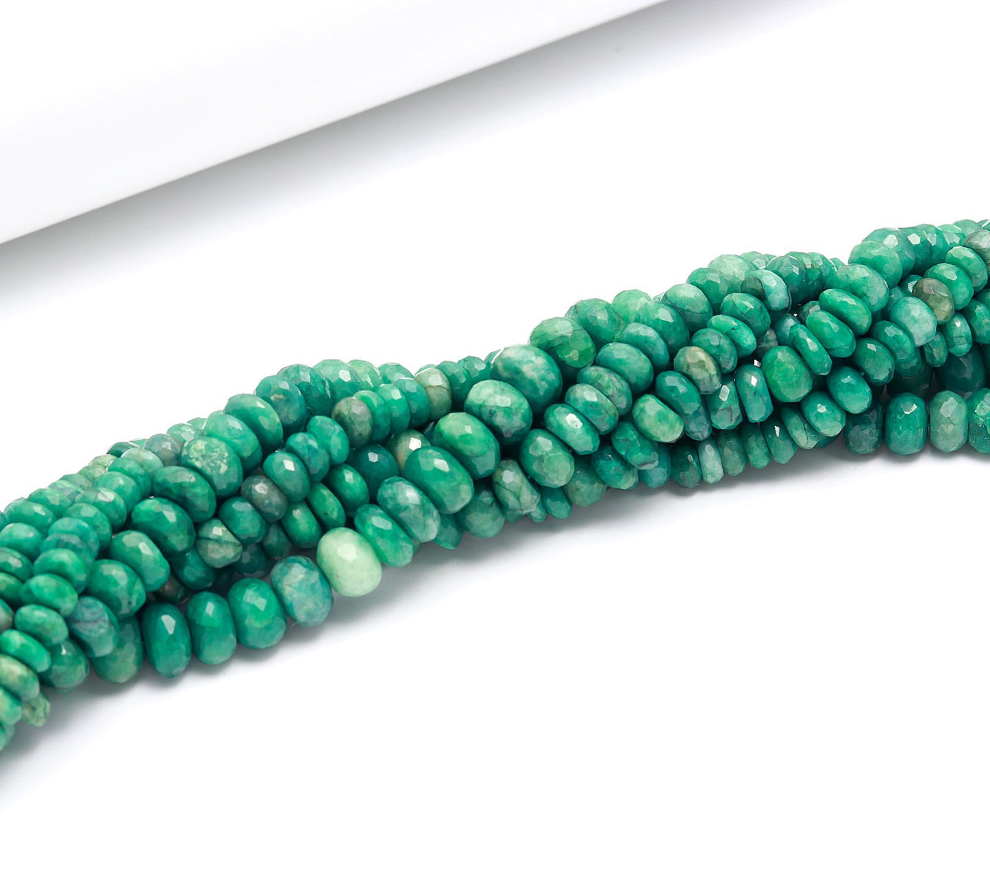 Emerald Faceted Rondelle Beads Natural Emerald Rondelle Beads Faceted Emerald Beads for Designer Handmade Jewelry Necklace Making Craft