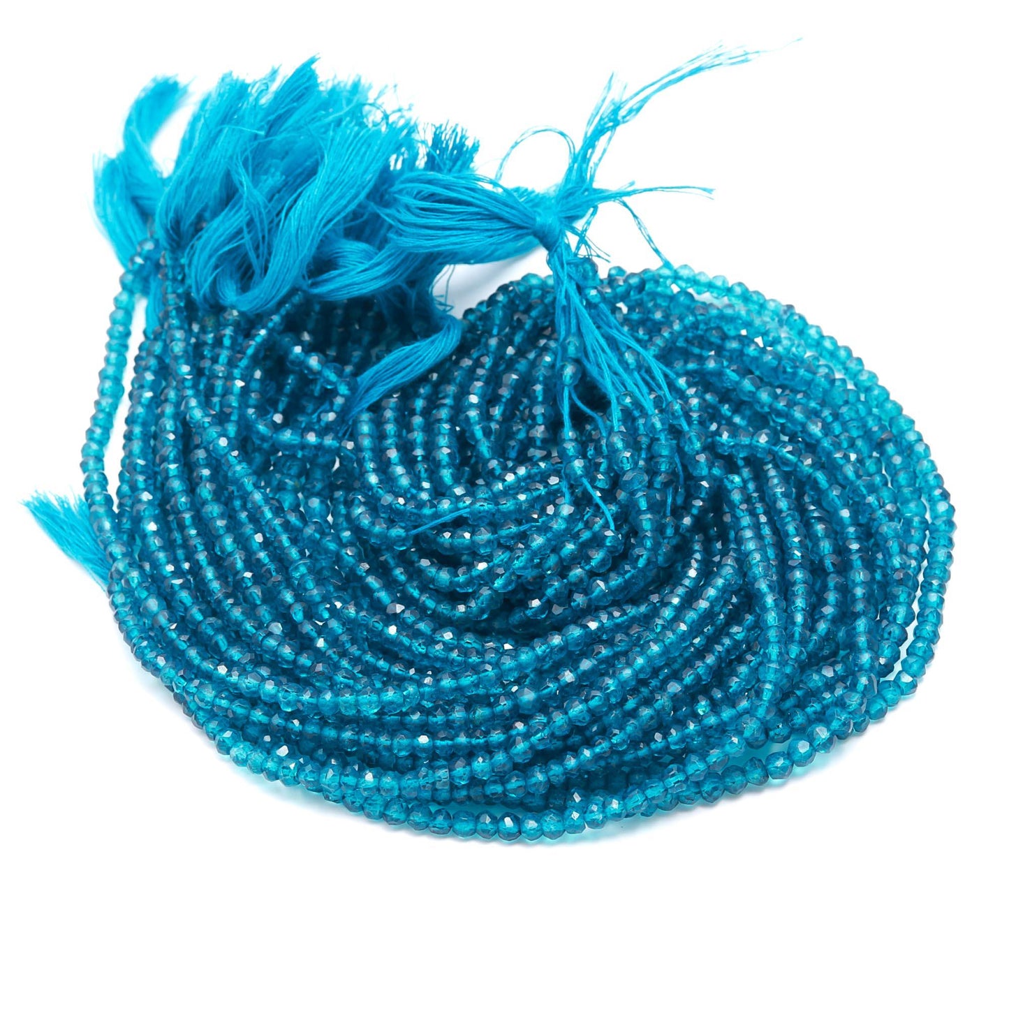 London Blue Topaz Faceted Rondelle Beads 4-4.5 MM London Blue Topaz Beads for Handmade Designer Jewelry Necklace Bracelet Making Craft & Art