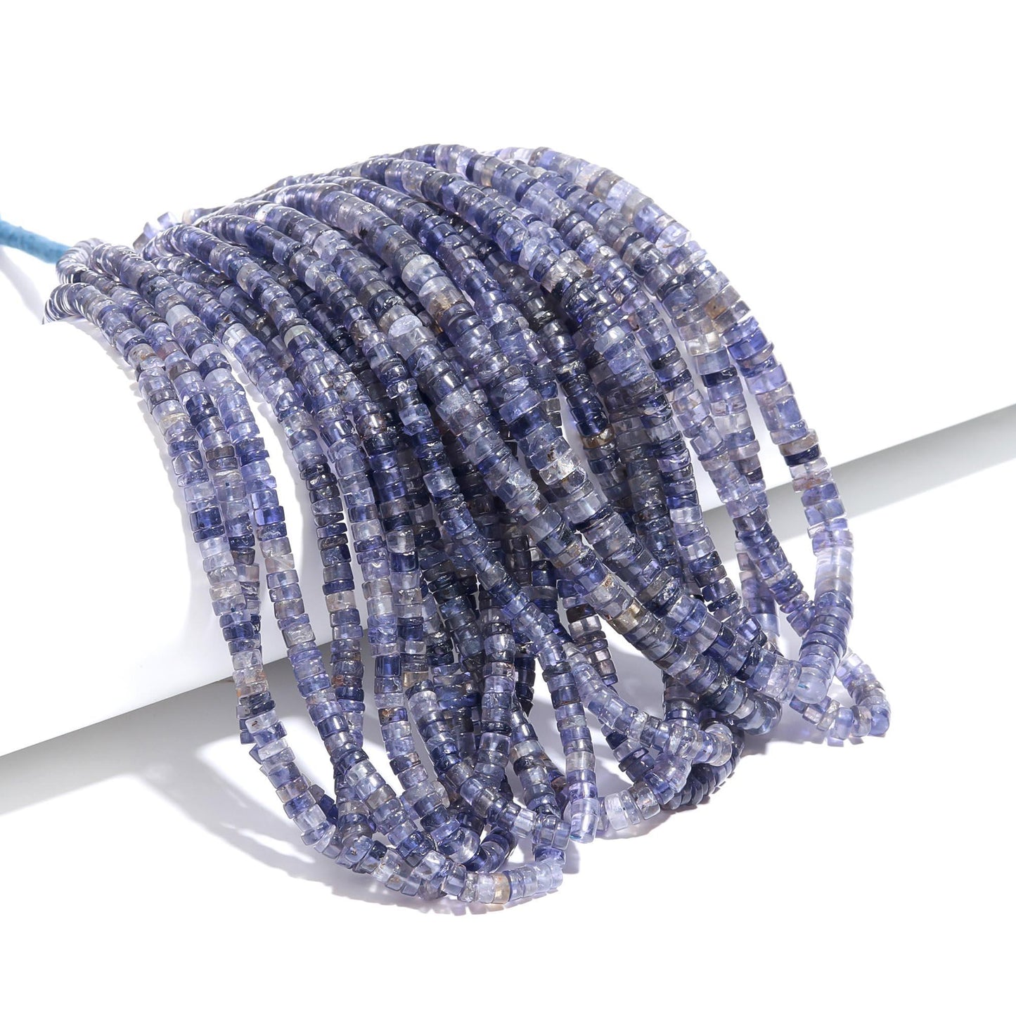 Iolite Heishi Washer Beads Excellent Quality Natural Iolite Washer Beads 16 Inch Smooth Washer Iolite Beads Natural Beads for Her Jewelry