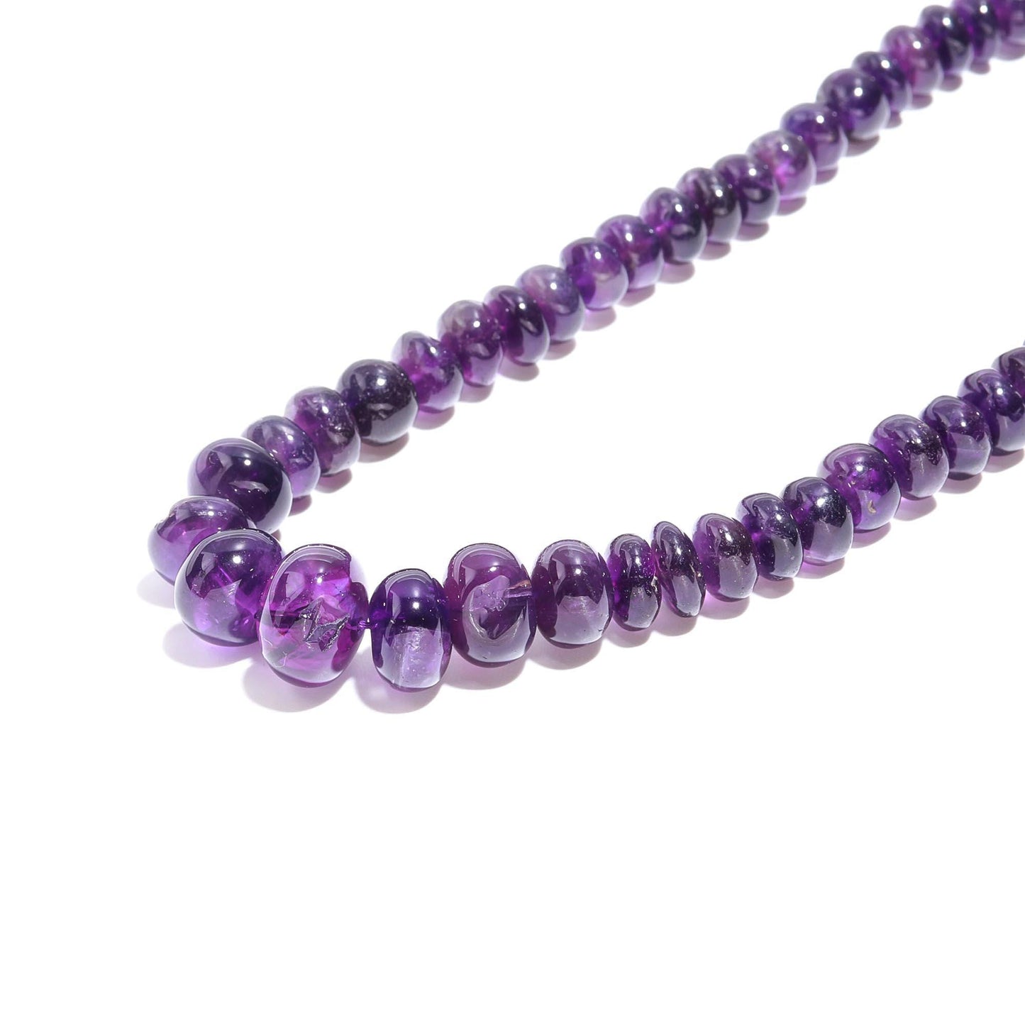 Amethyst Smooth Rondelle Beads Deep Blue Amethyst Rondelle Beads Natural African Amethyst Rondelle Smooth Beads Necklace for Jewelry Making