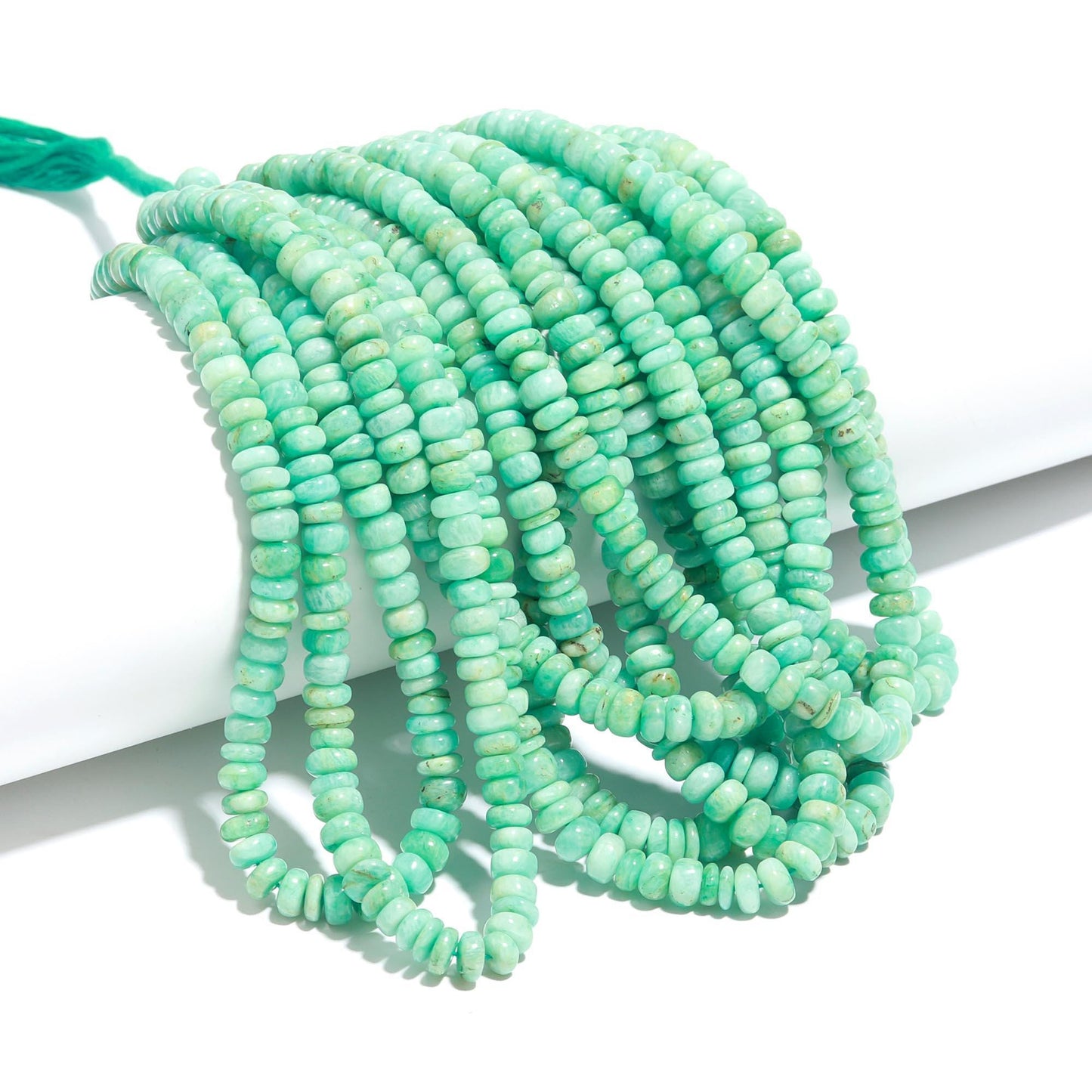Amazonite Smooth Rondelle Beads Natural Amazonite Rondelle Beads Smooth Amazonite Beads for Designer Handmade Jewelry Making Craft