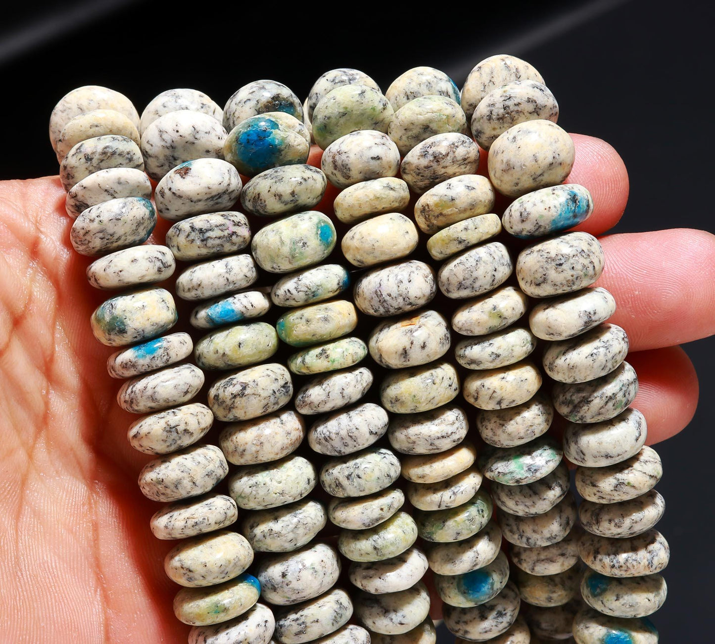 K2 Jasper Rondelle Smooth Beads K2 Jasper Beads Rare Natural K2 Jasper 12 MM Rondelle for Designer Handmade Jewelry Necklace Making Craft