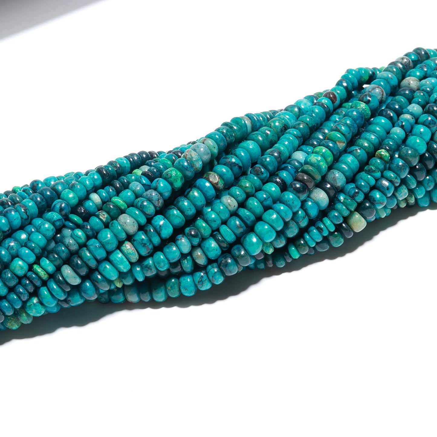 Chrysocolla Smooth Rondelle Beads Natural Chrysocolla Rondelle Beads Smooth Chrysocolla Beads for Designer Jewelry Making Craft & Reselling