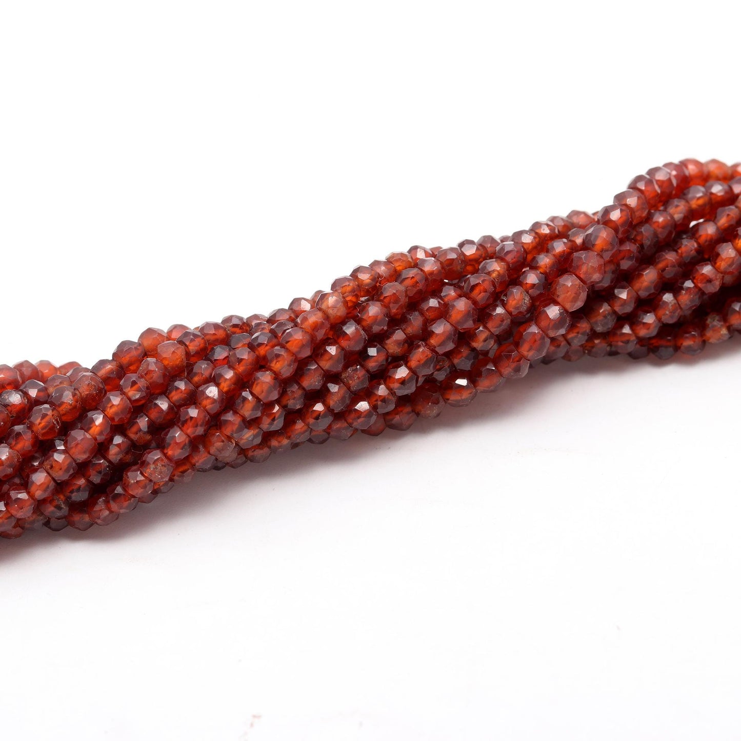 AAA Natural Hessonite Faceted Rondelle Beads, 4 MM Hessonite Rondelle Faceted Beads, Hessonite Garnet Rondelle Bead for Jewelry Making Craft