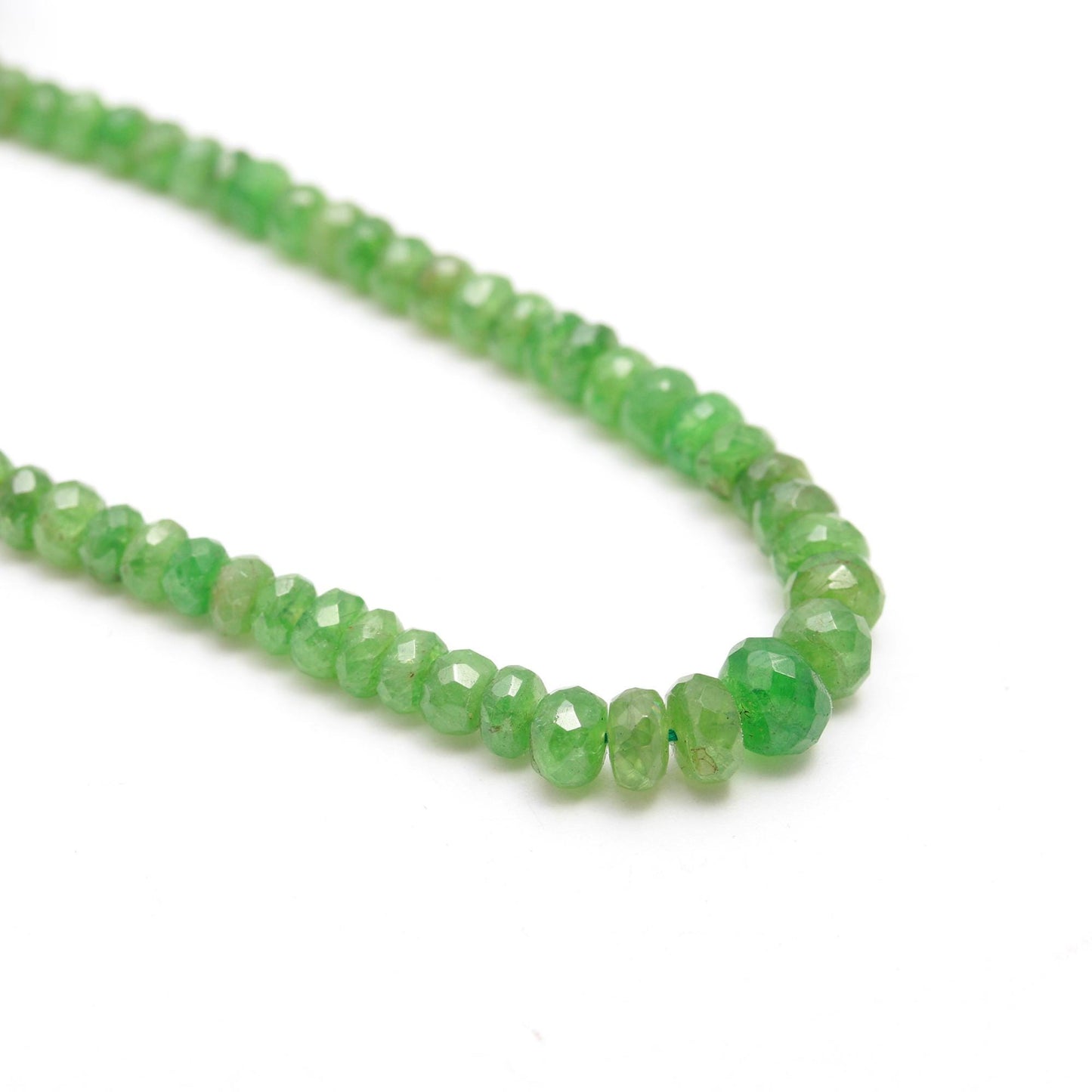 RARE Tsavorite Faceted Rondelle Beads 3-5 MM Green Tsavorite Rondelle Precious Beads for Designer Handmade Jewelry Making Craft Art Supplies