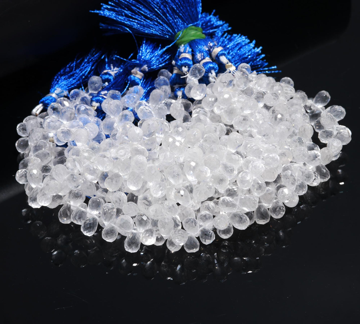 White Crystal Faceted Tear Drop Beads Crystal Beads AAA Natural Crystal Clear Tear Beads for Handmade Designer Jewelry Making Craft Supplies