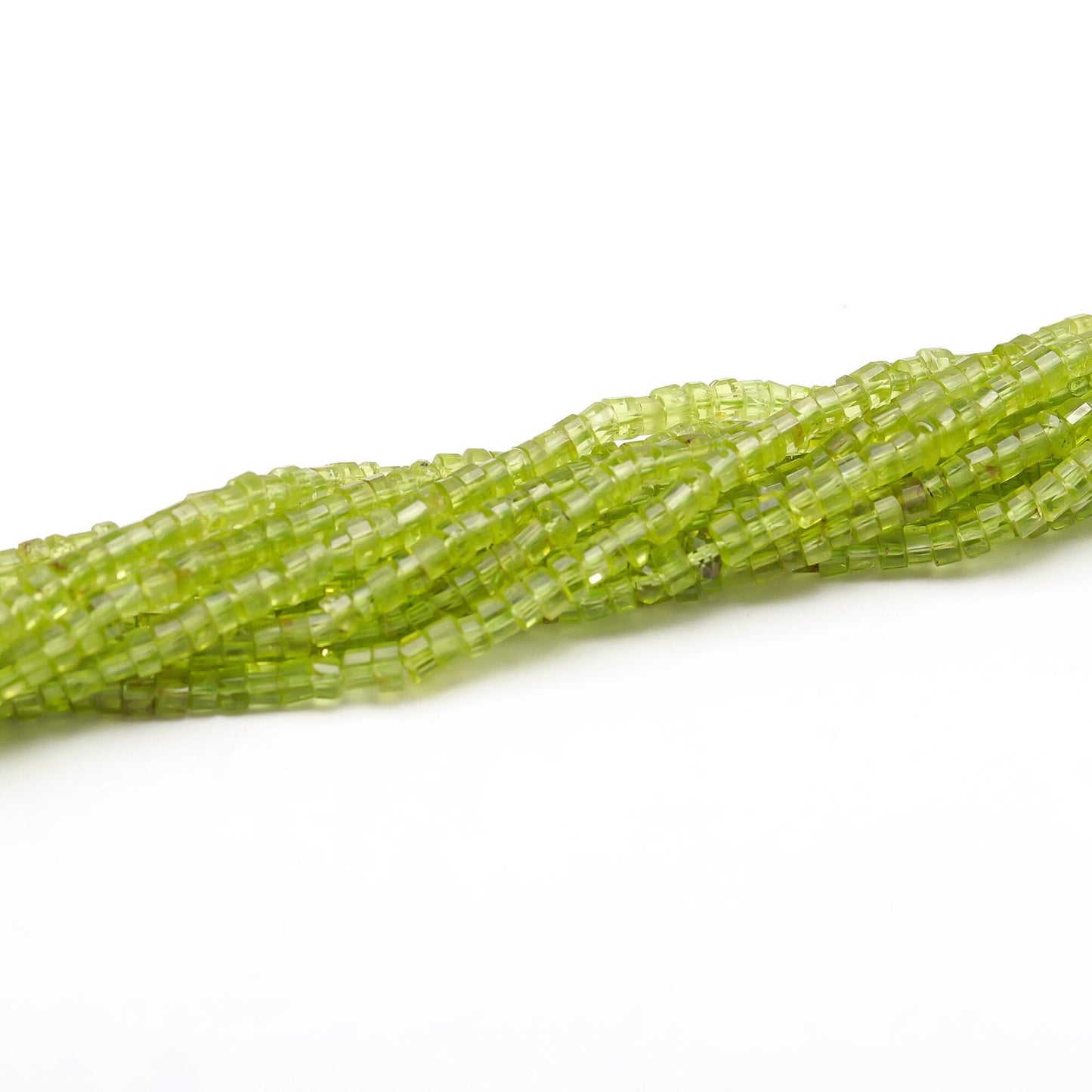 Natural Peridot Heishi Washer Beads Peridot Faceted Washer Beads AAA Quality 13 Inch Heishi Washer Beads Wholesale Price Peridot Beads Sale
