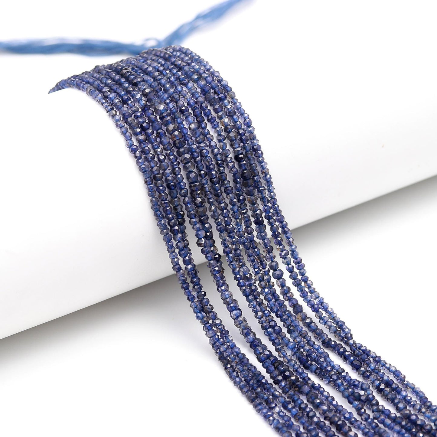 Iolite Faceted Rondelle Beads Faceted Iolite Rondelle Beads 3-4 MM Natural Iolite Bead for Designer Jewelry Making Craft Necklace & Bracelet