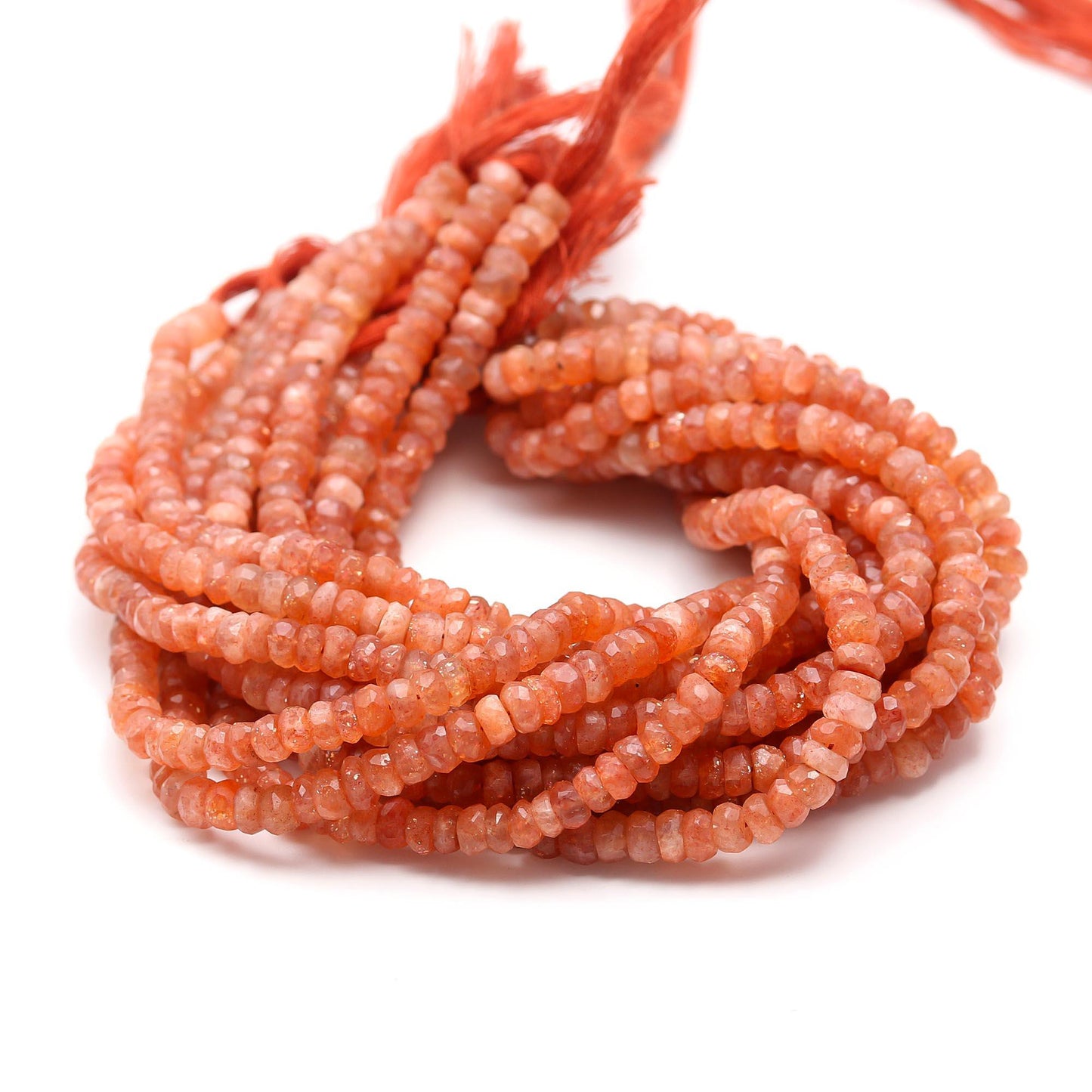 Sunstone Faceted Rondelle Beads Natural Sunstone Rondelle 5-6 MM Sunstone Beads for Handmade Designer Jewelry Making Necklace & Bracelet