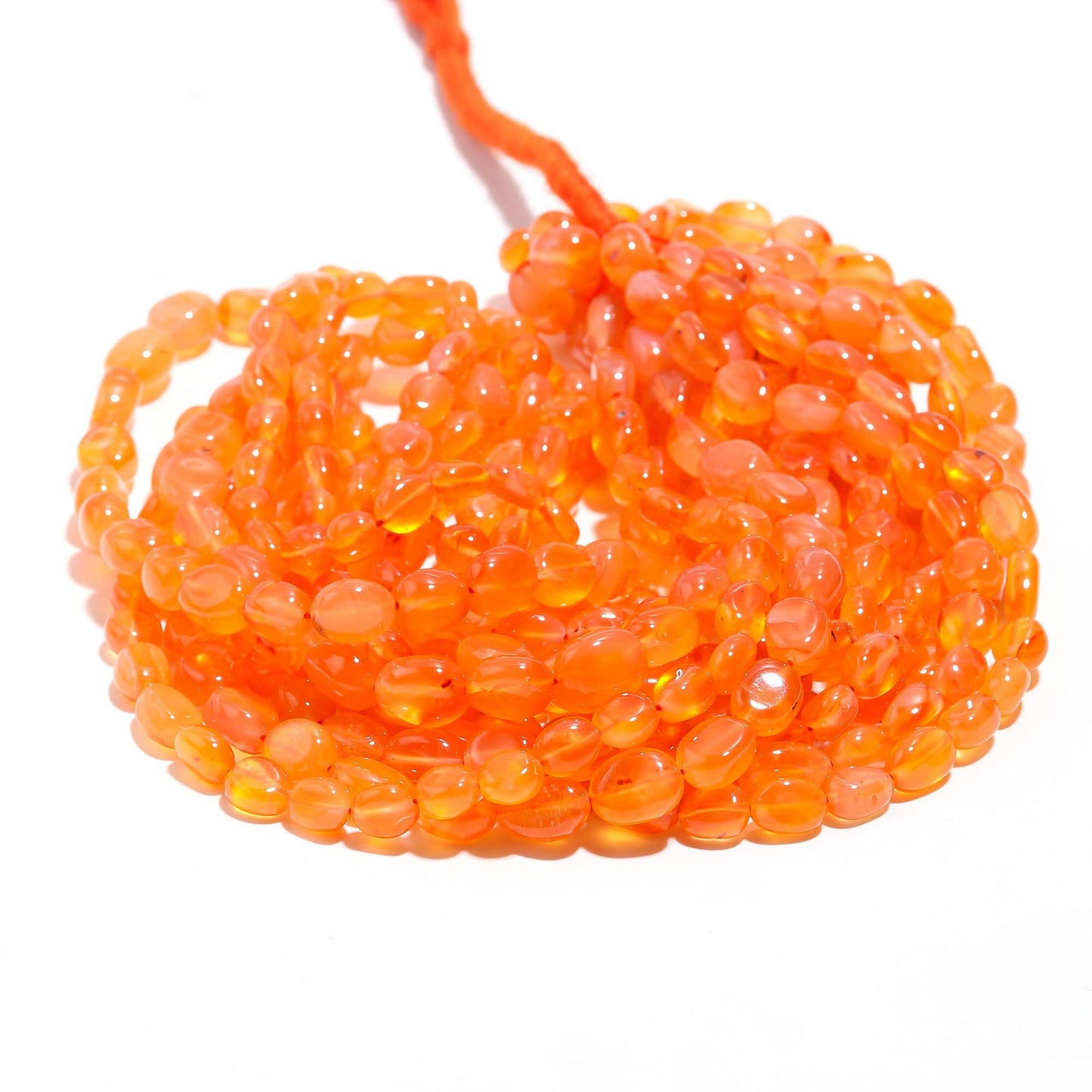 Carnelian Oval Shape Beads Natural Carnelian Oval Shape Gemstone Smooth Beads for Handmade Jewelry Necklace Earrings Bracelet Making Craft