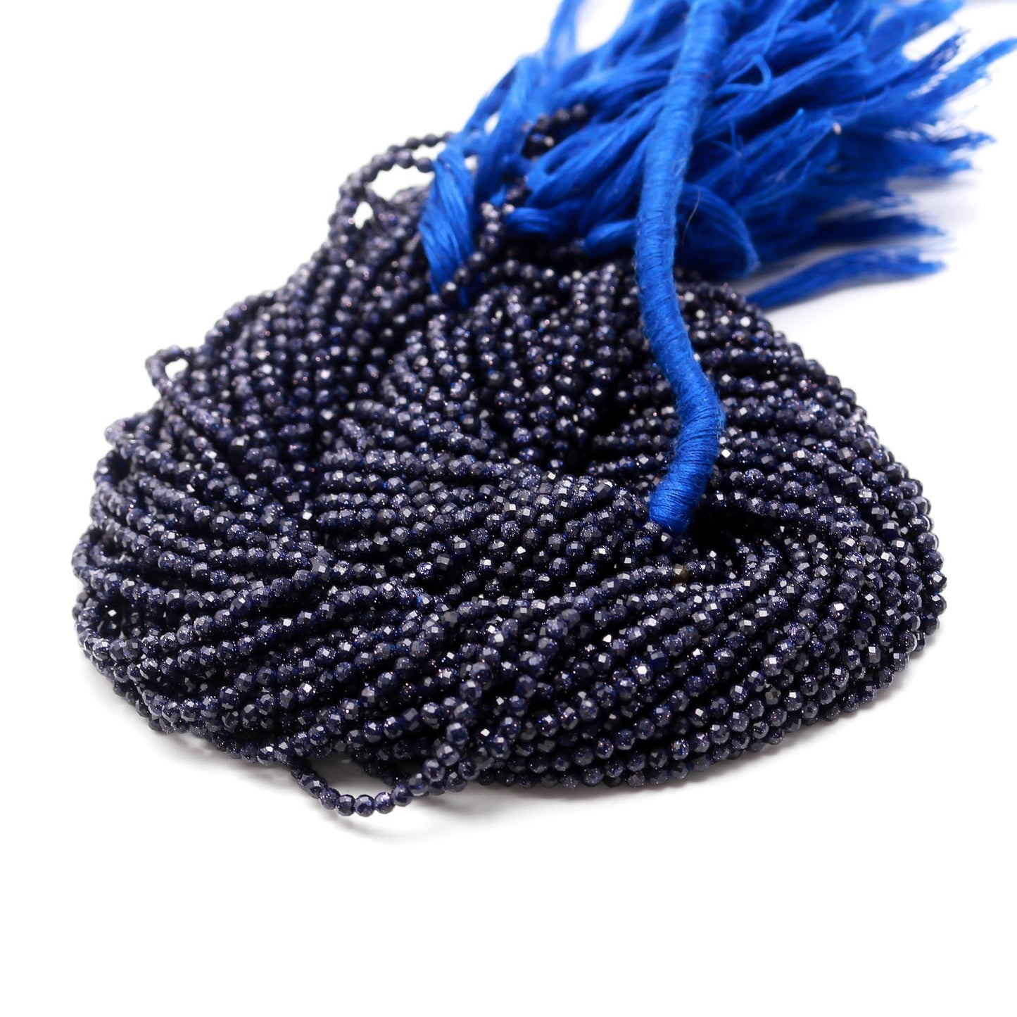 5 Strands Blue Jasper Faceted Rondelle Beads 2.5 MM Natural Blue Jasper Rondelle Beads 13" Strand Blue Jasper for Designer Jewelry Craft