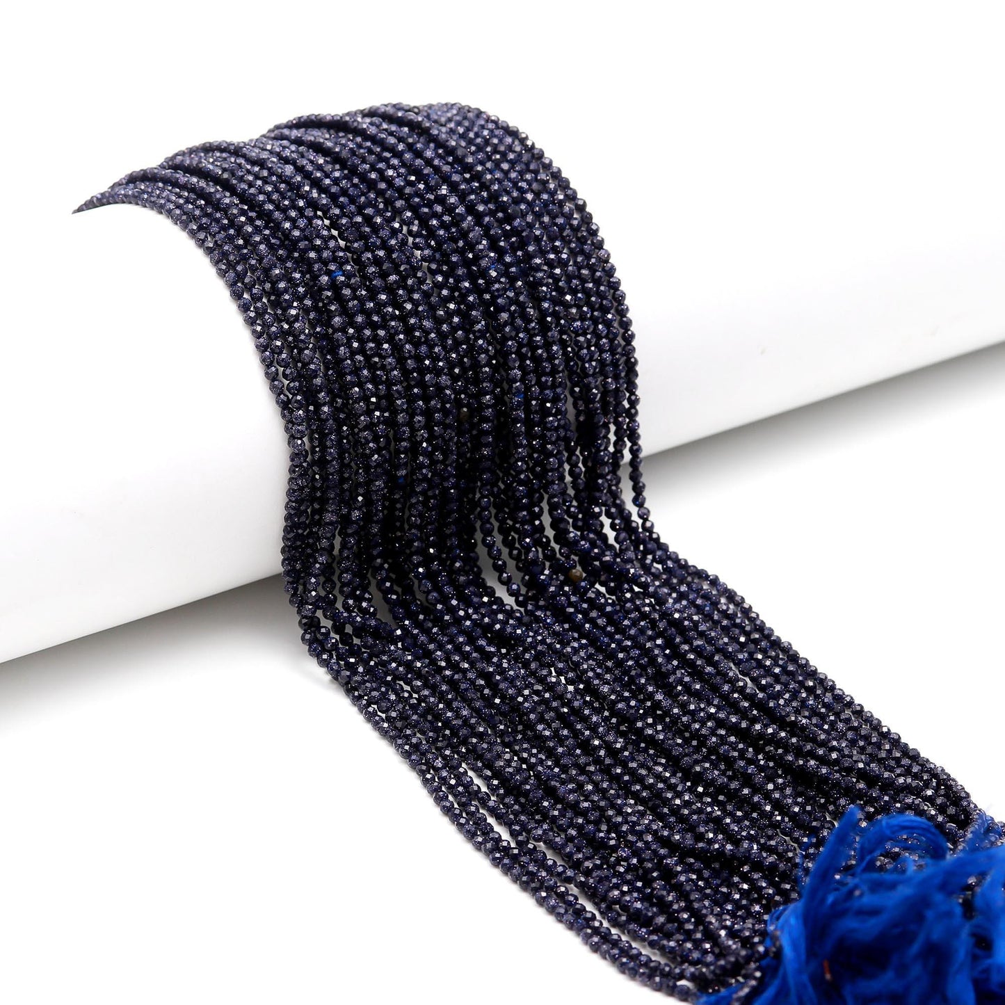 5 Strands Blue Jasper Faceted Rondelle Beads 2.5 MM Natural Blue Jasper Rondelle Beads 13" Strand Blue Jasper for Designer Jewelry Craft