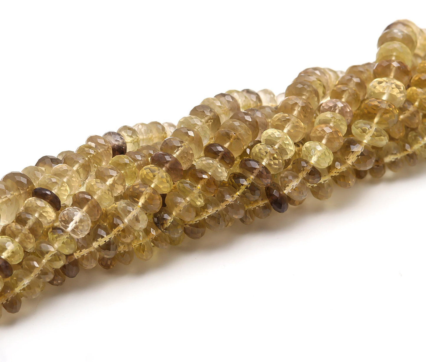 Bio Lemon Faceted Rondelle Beads Natural Bio Lemon Rondelle Beads Faceted Bio Lemon Quartz Beads for Handmade Designer Jewelry Making Craft