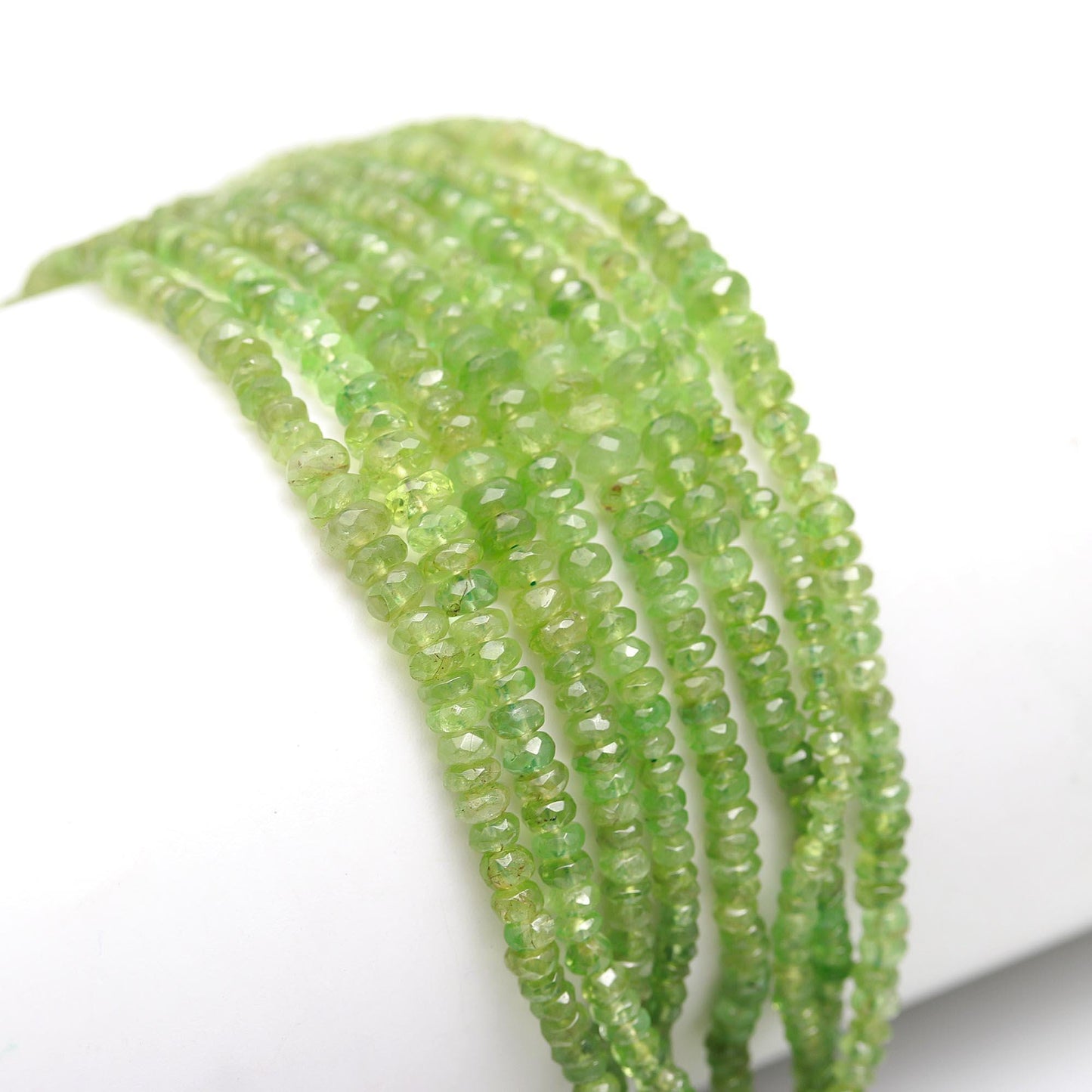 Natural Zambia Emerald Faceted Rondelle Beads 3-5 MM Emerald Rondelle Beads for Handmade Designer Jewelry Making Craft & Bijoux Supplies