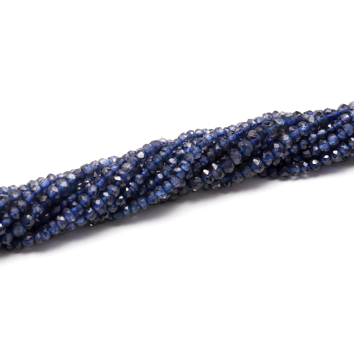Iolite Faceted Rondelle Beads Faceted Iolite Rondelle Beads 3-4 MM Natural Iolite Bead for Designer Jewelry Making Craft Necklace & Bracelet