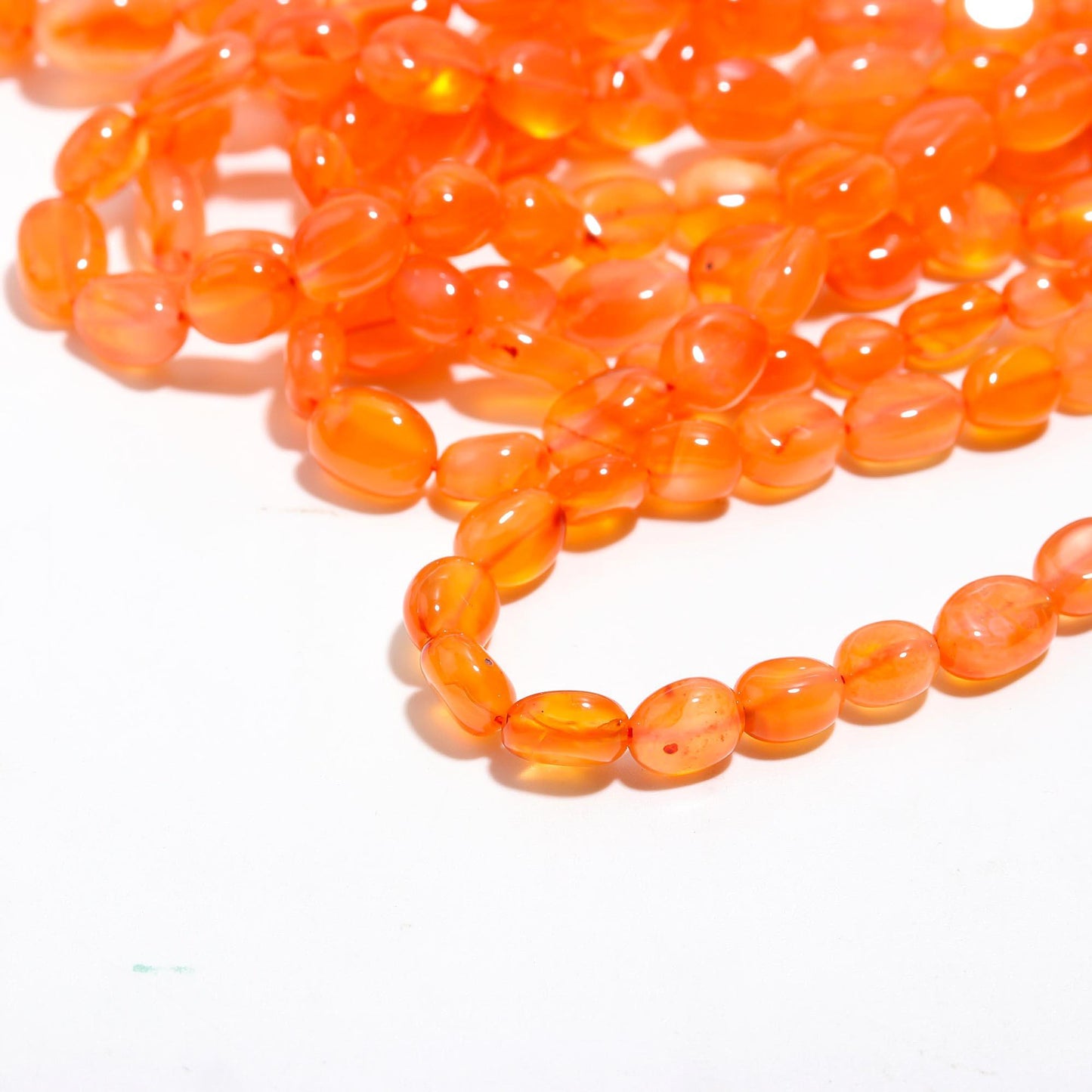 Carnelian Oval Shape Beads Natural Carnelian Oval Shape Gemstone Smooth Beads for Handmade Jewelry Necklace Earrings Bracelet Making Craft