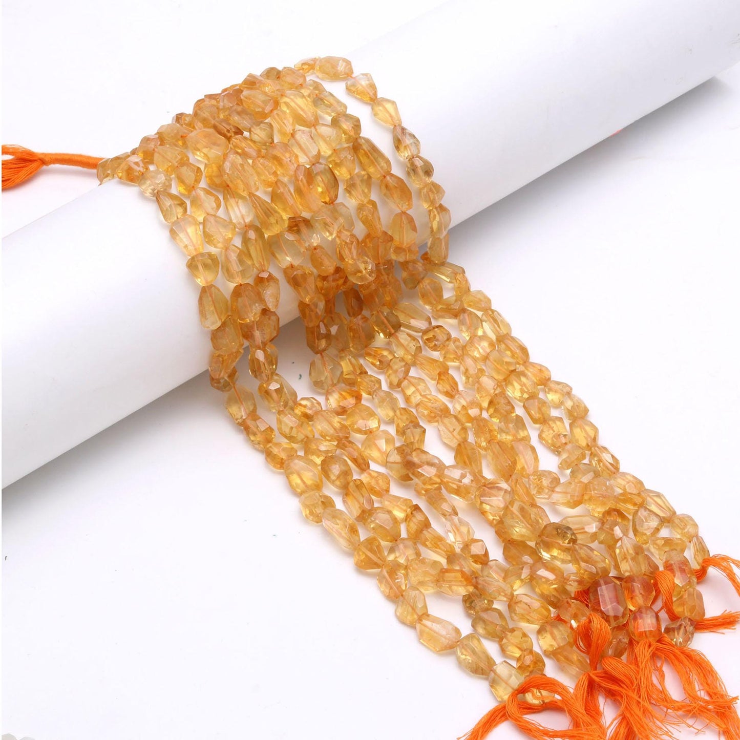 Citrine Nugget Beads Faceted Nugget Beads Natural Citrine Tumble 13" Strand Citrine Gemstone Nugget for Handmade Designer Jewelry for Her