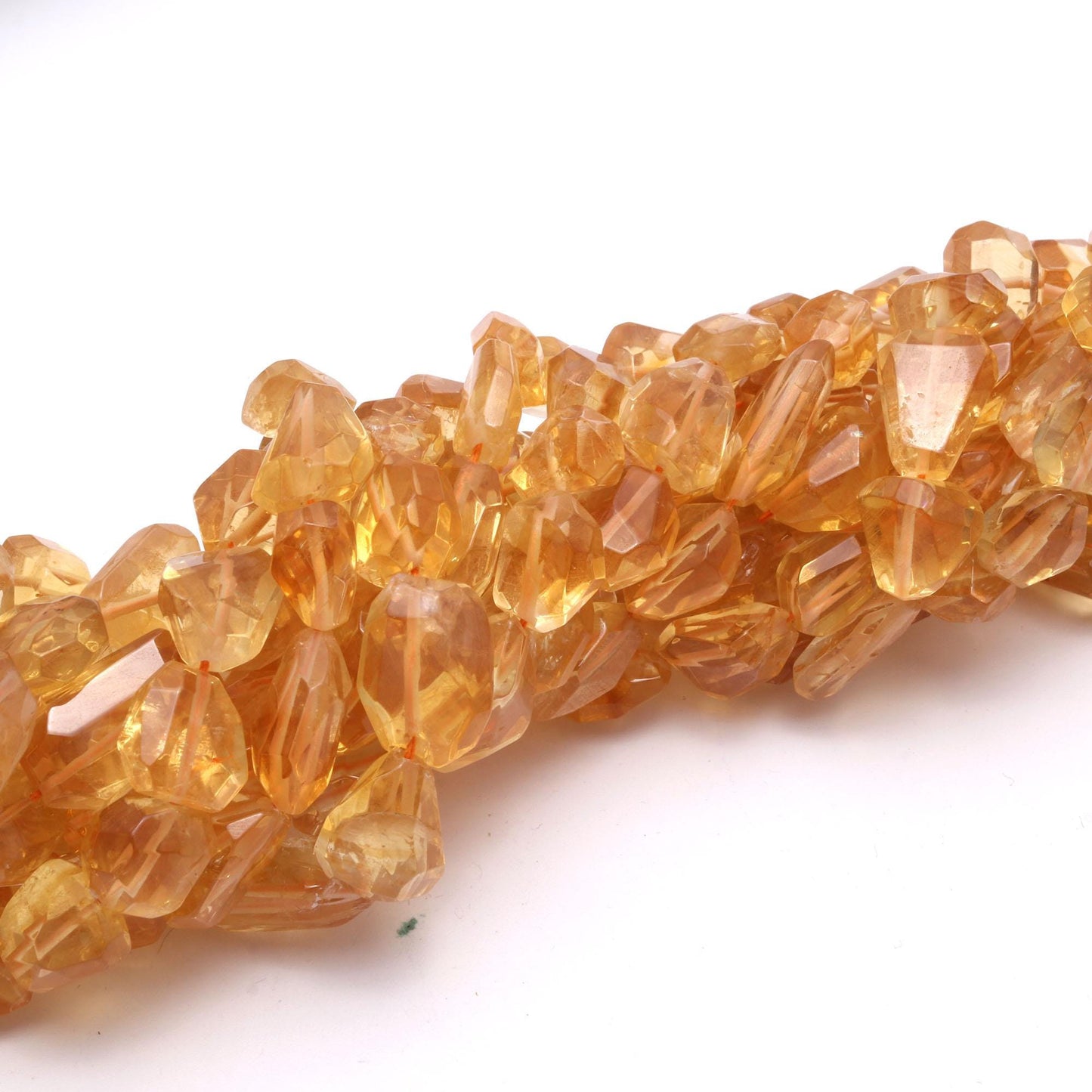 Citrine Nugget Beads Faceted Nugget Beads Natural Citrine Tumble 13" Strand Citrine Gemstone Nugget for Handmade Designer Jewelry for Her