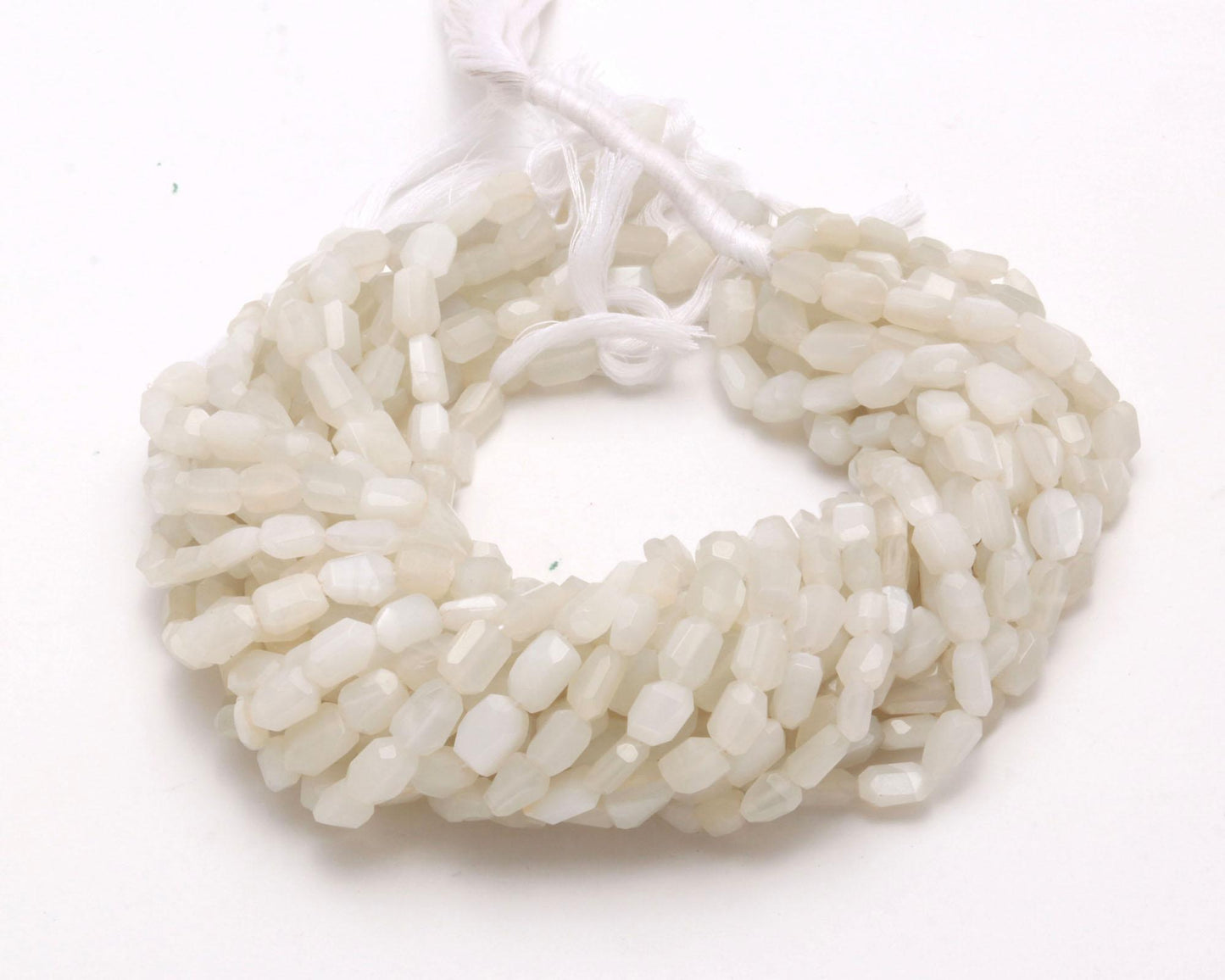 White Moonstone Nugget Bead Faceted Nugget Beads Natural Moonstone Tumble 13" Strand White Moonstone Gemstone Nugget/Tumble for Jewelry