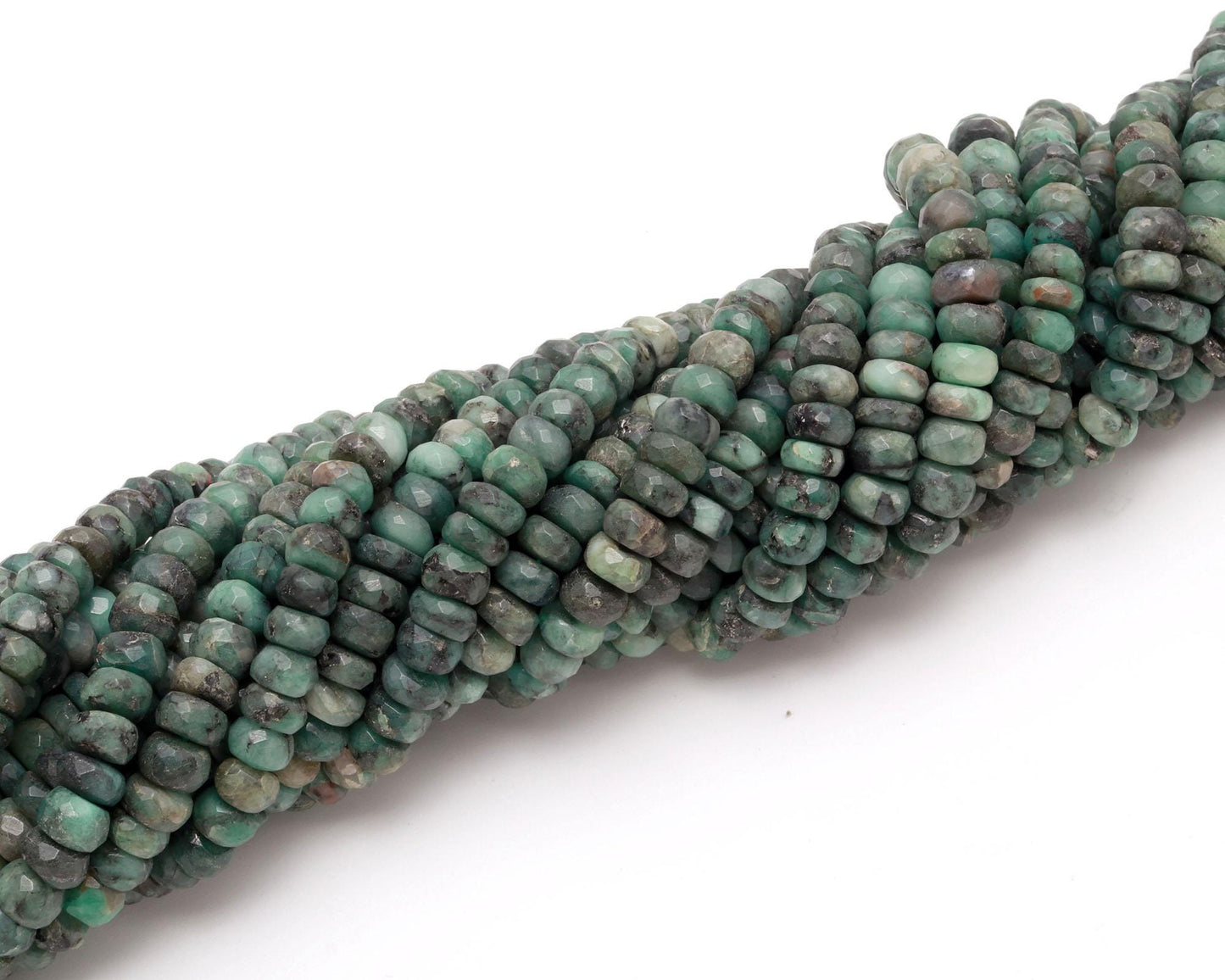 Emerald Faceted Rondelle Beads 7-8 MM Natural Emerald Rondelles Faceted Emerald Beads for Designer Jewelry Making Emerald Jewelry Necklace