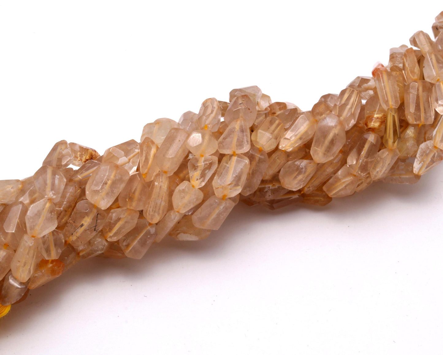 Citrine Nugget Bead Faceted Nugget Bead Natural Citrine Tumble 13" Strand Light Citrine Gemstone Nugget/Tumble for Handmade Jewelry Design