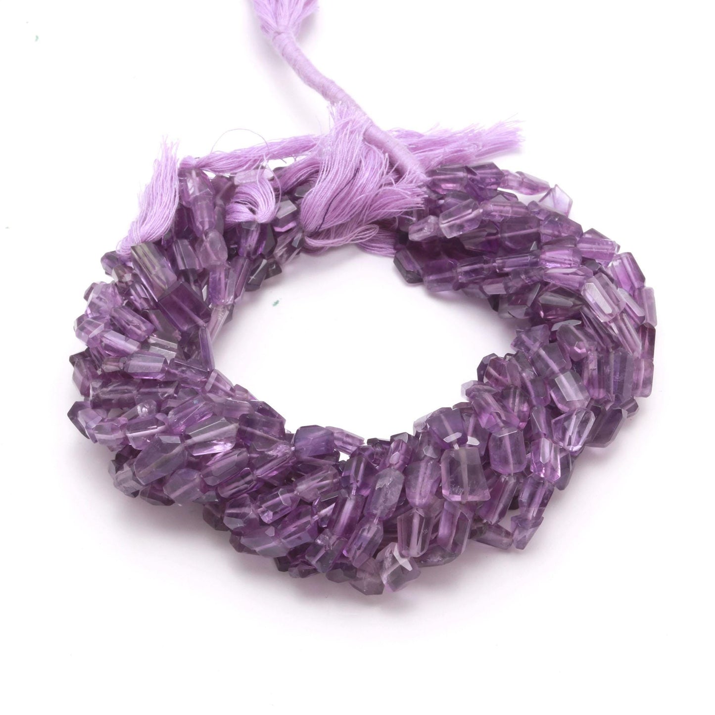 Amethyst Nugget Bead Faceted Nugget Beads Natural Amethyst Tumble 13" Strand Purple Amethyst Gemstone Nugget/Tumble for Jewelry Designing