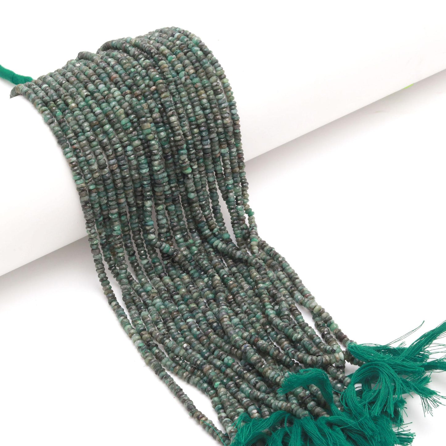 Emerald Faceted Rondelle Beads Natural Emerald Rondelle Beads Faceted Emerald Beads for Designer Jewelry Making Emerald Jewelry Necklace