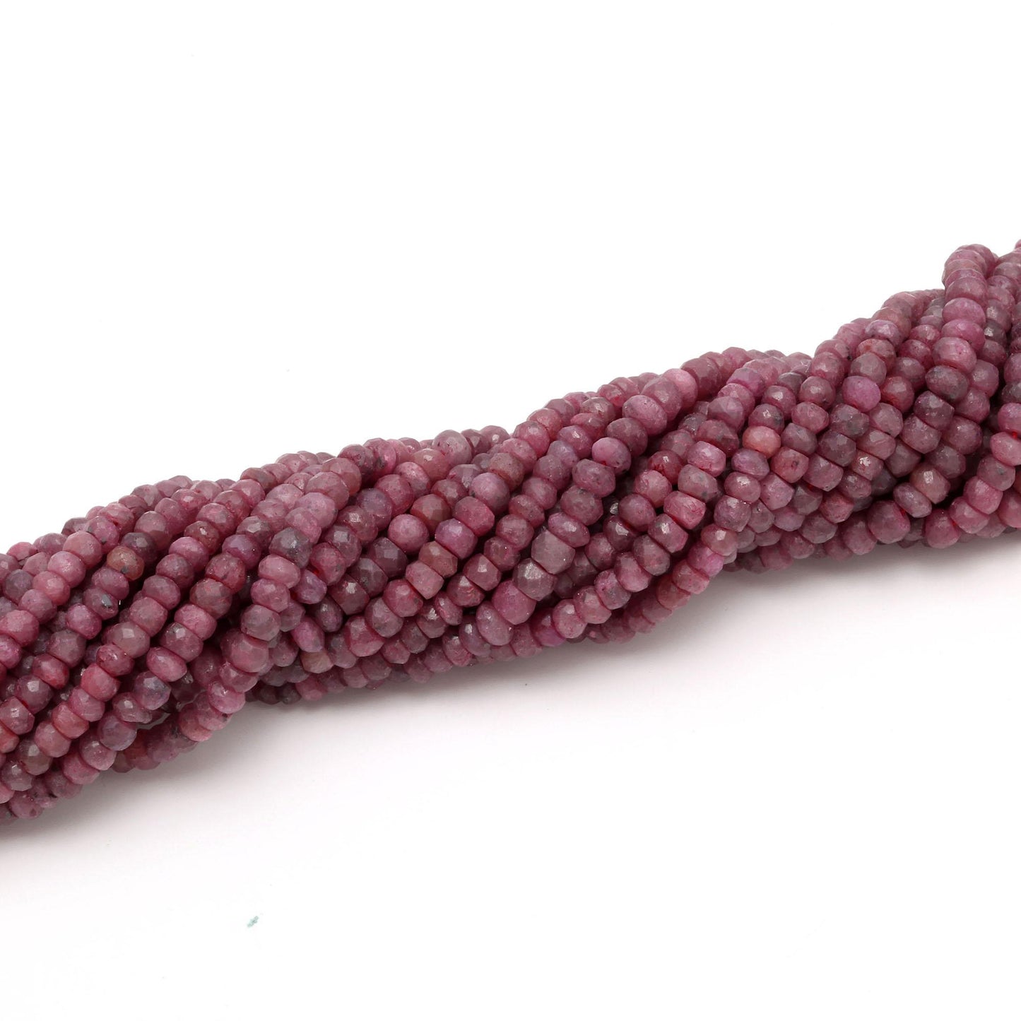 Natural Ruby Faceted Rondelle Beads, Natural Africa Ruby Rondelle Faceted Beads, Ruby Gemstone Beads for Jewelry Making Craft