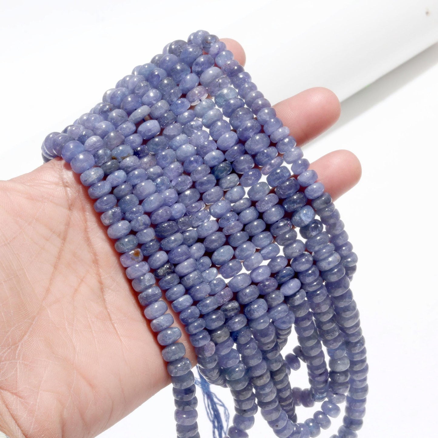 Tanzanite Smooth Rondelle Beads 7 MM Natural Tanzanite Rondelle Beads Blue Tanzanite Smooth Rondelle Beads for Designer Jewelry Making Craft