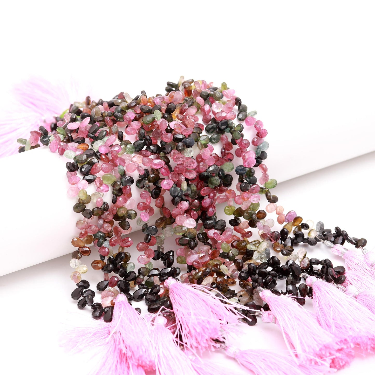 Multi Tourmaline Faceted Pear Beads 4x6-5x7 MM Multi Tourmaline Pear Briolette's Tourmaline Beads Extremely Beautiful for Jewelry Making