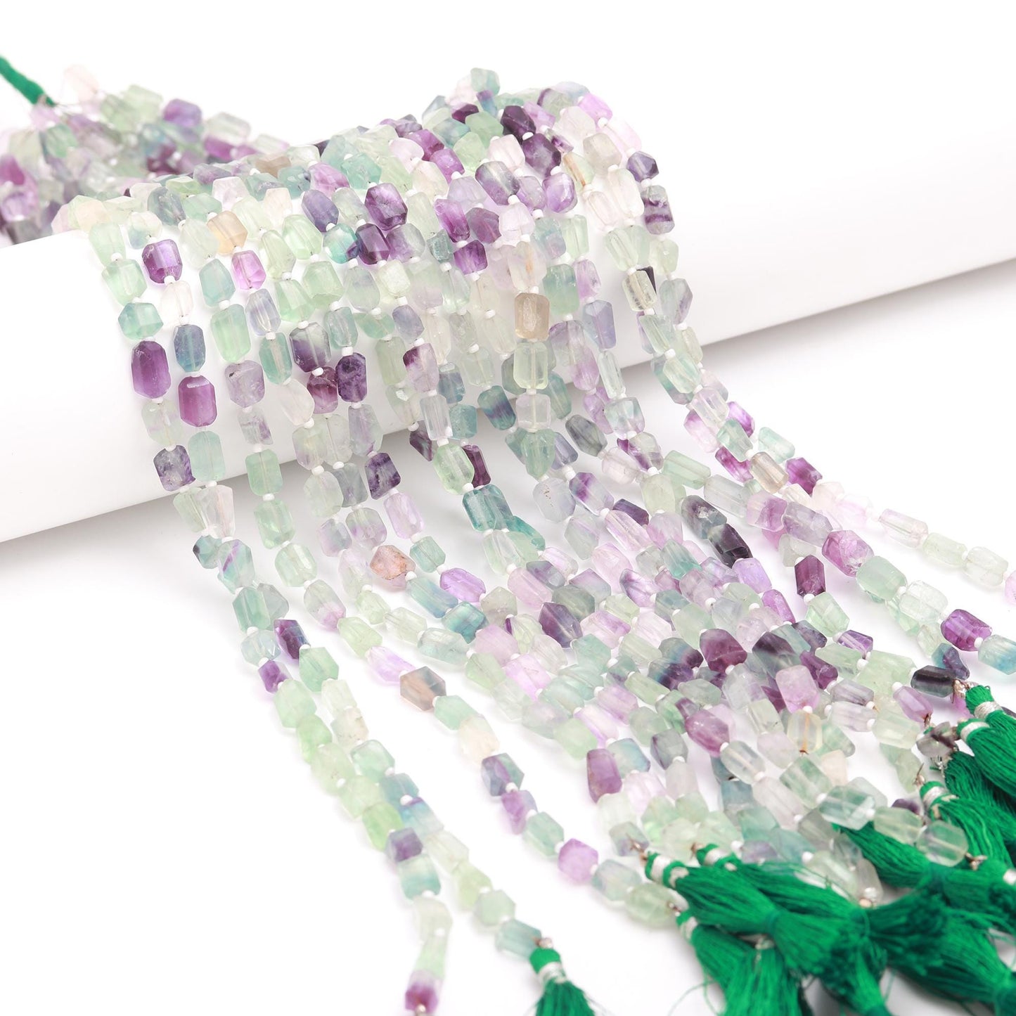 Multi Fluorite Tumble 6x8 - 7x10 MM Multi Fluorite Faceted Beads Natural Multi Fluorite Nuggets for Handmade Designer Jewelry Making Craft