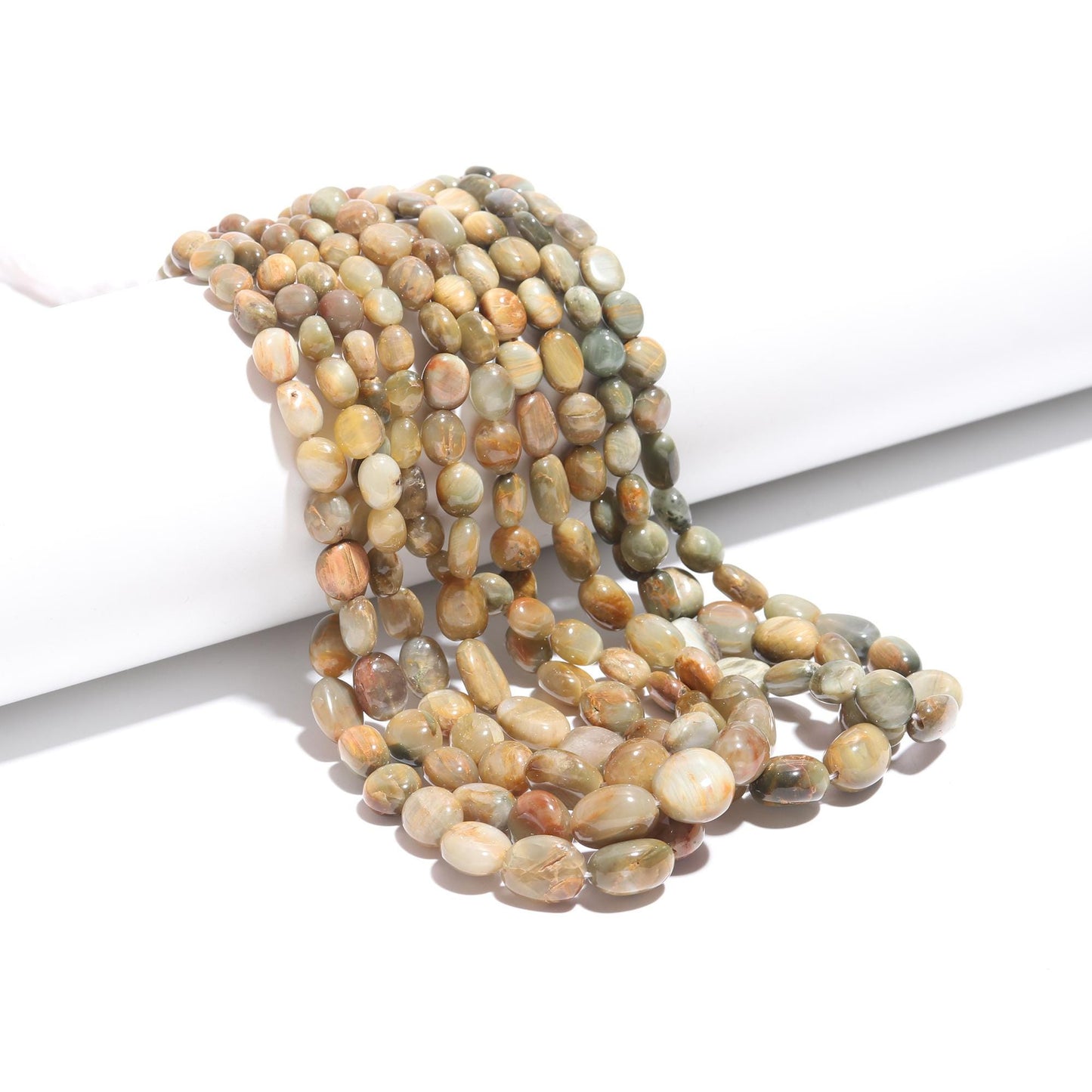 Cat's Eye Smooth Oval Beads 5x6 - 10x13 MM Natural Cat's Eye Oval Plain Beads for Handmade Designer Jewelry Necklace Bracelet Pendant Making