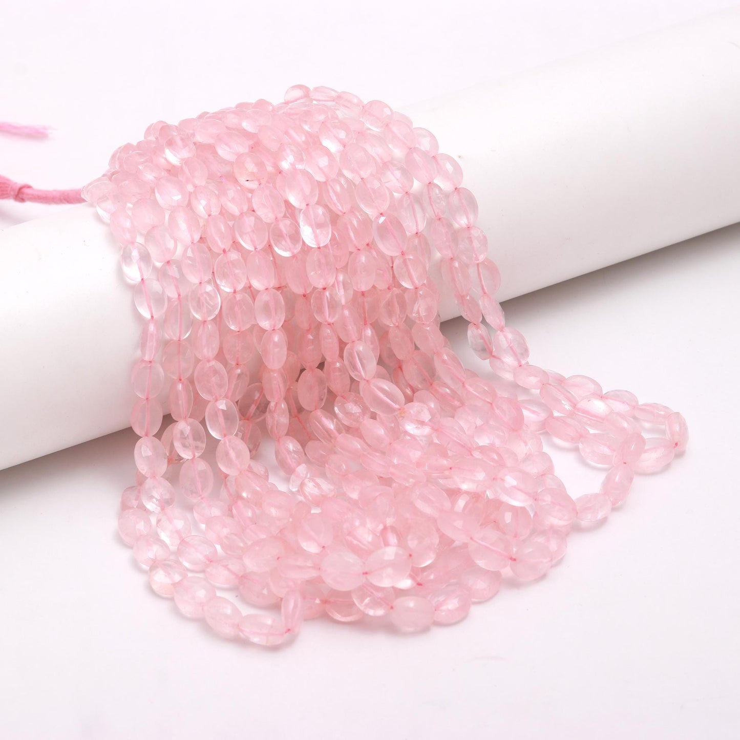 Rose Quartz 7x9 - 9x11 MM Oval Beads Faceted Rose Quartz Oval Beads Super Quality Natural Rose Quartz Oval Beads for Designer Jewelry Making