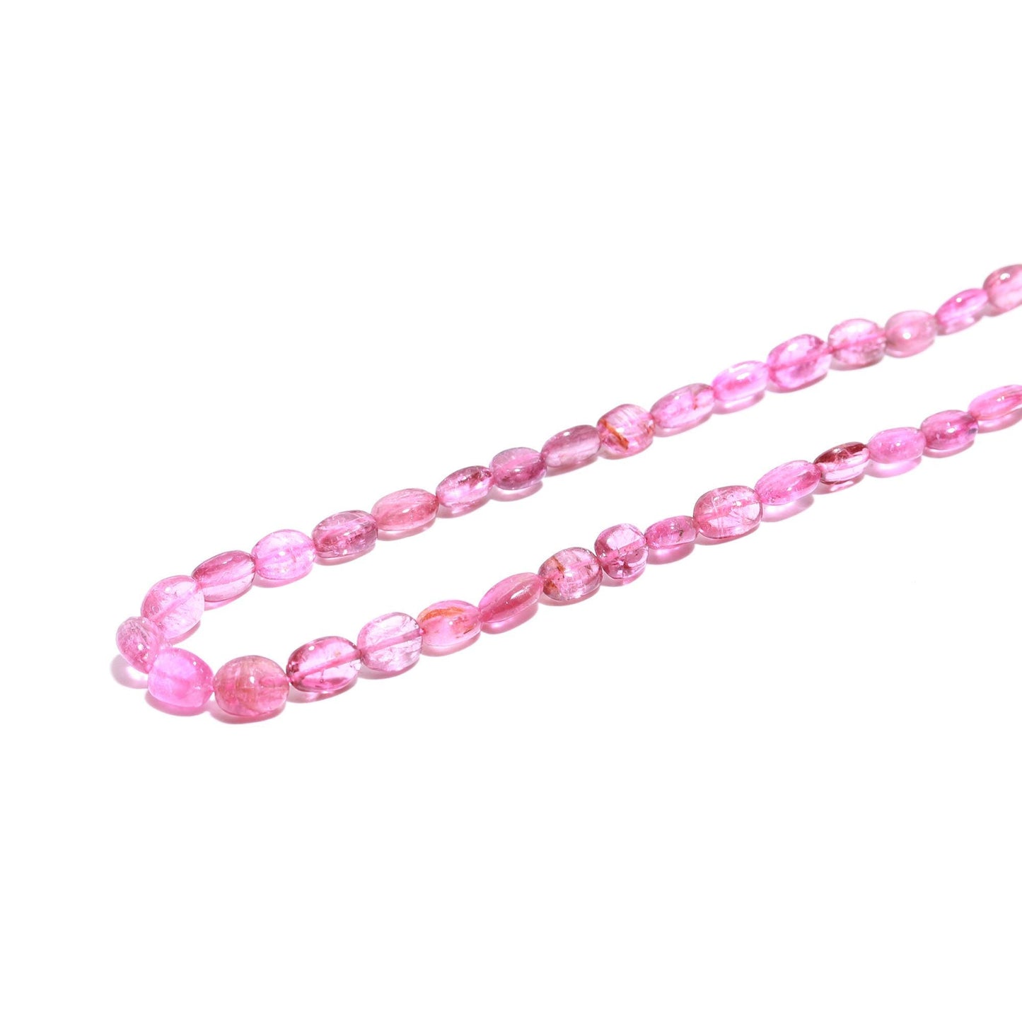 RARE Pink Tourmaline Smooth Oval Beads 4x5 - 5x8 MM Natural Rose Pink Tourmaline Oval Beads 18" Strand for Handmade Designer Jewelry Making