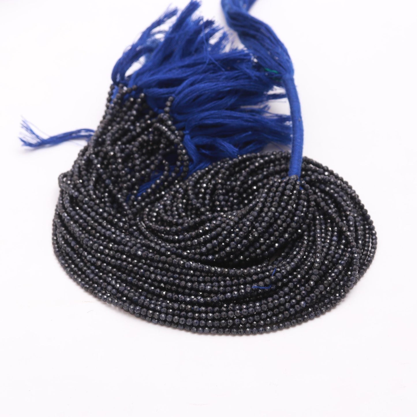 2.5 MM Blue Sapphire Faceted Rondelle Beads Natural Blue Sapphire Rondelle Beads Blue Sapphire Micro Beads for Handmade Designer Jewelry
