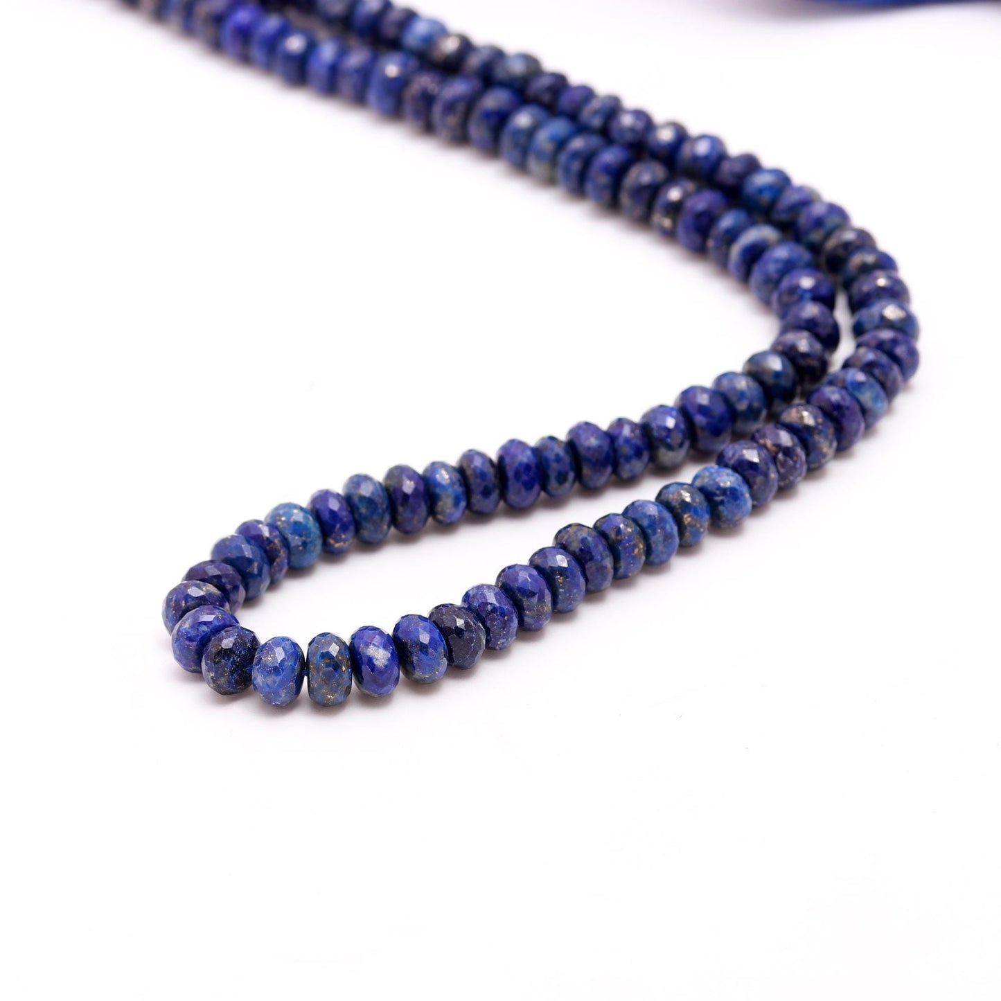 Lapis Lazuli Faceted Rondelle Beads Natural Faceted 6-7 MM Lapis Lazuli Bead for Handmade Designer Jewelry Making Craft Art Supplies
