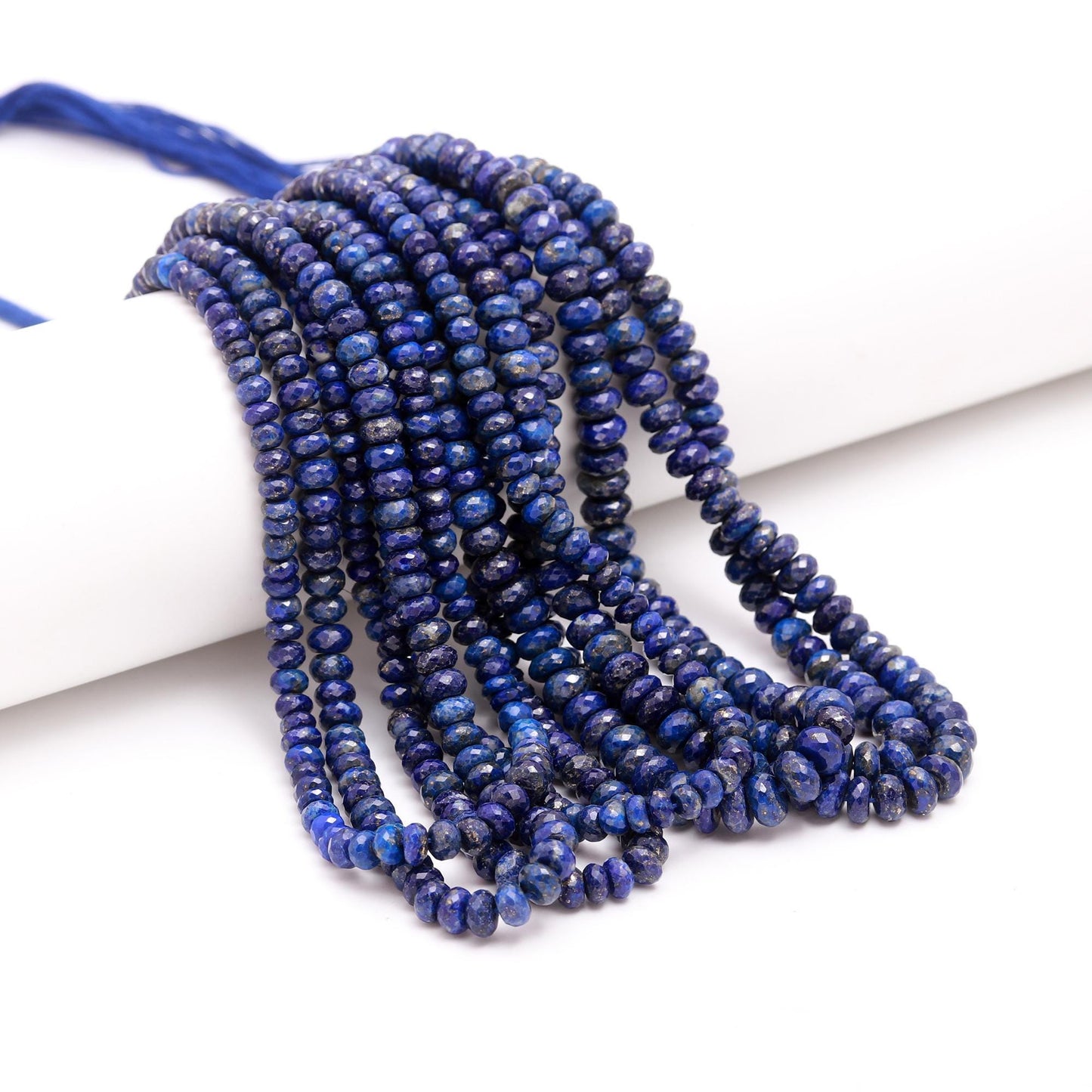 Lapis Lazuli Faceted Rondelle Beads Natural Faceted 6-7 MM Lapis Lazuli Bead for Handmade Designer Jewelry Making Craft Art Supplies