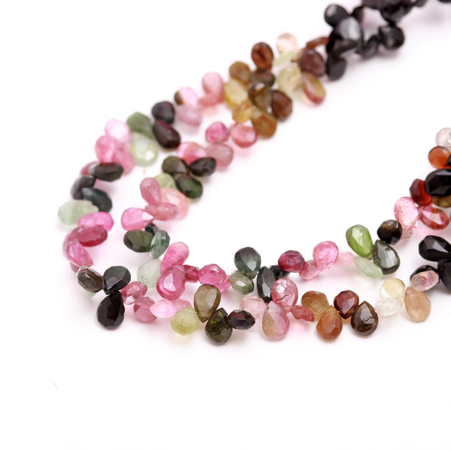 Multi Tourmaline Faceted Pear Beads 4x6-5x7 MM Multi Tourmaline Pear Briolette's Tourmaline Beads Extremely Beautiful for Jewelry Making