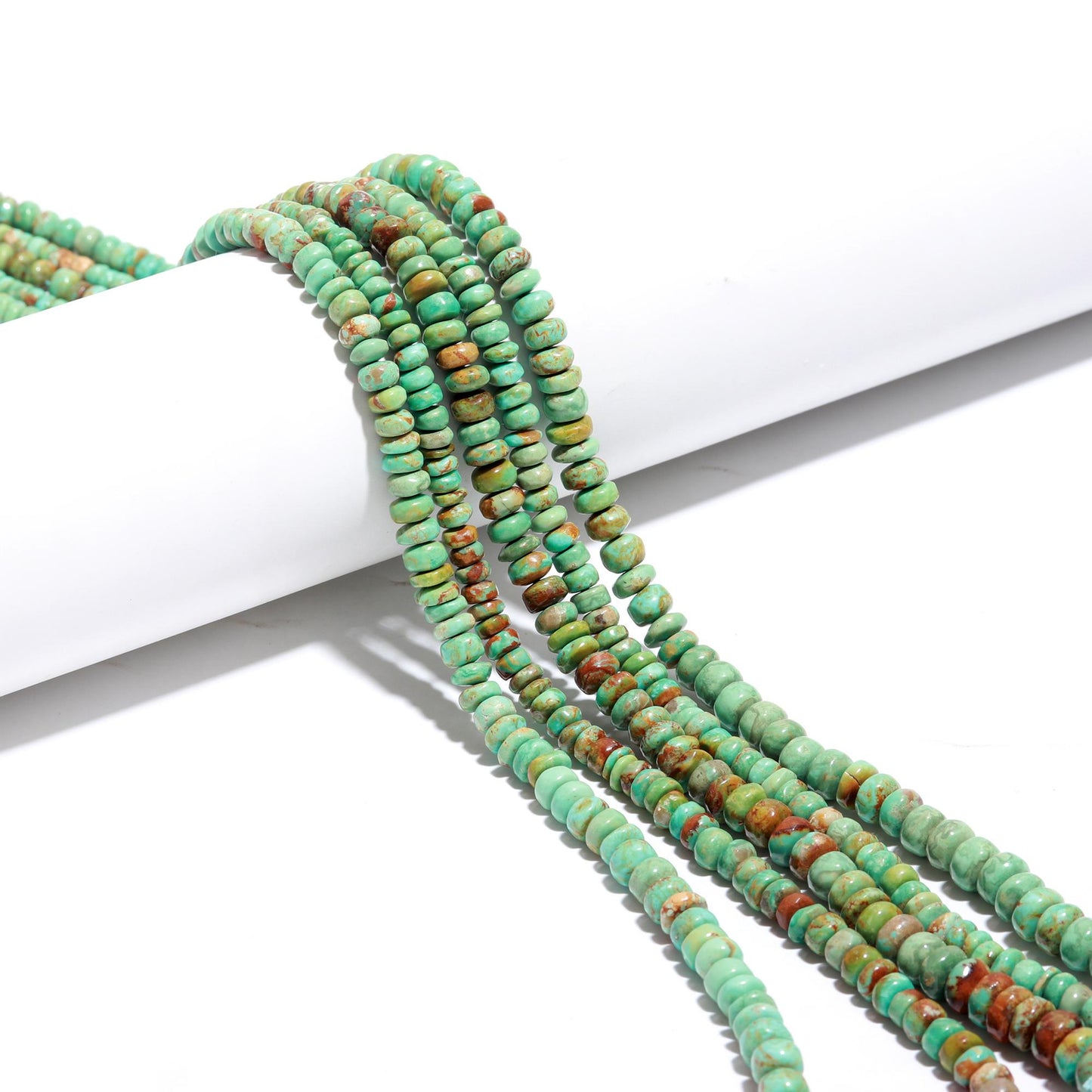 Arizona Turquoise Faceted Rondelle Beads Natural Arizona Turquoise Rondelle Gemstone Beads for Handmade Designer Beaded Jewelry Making Craft