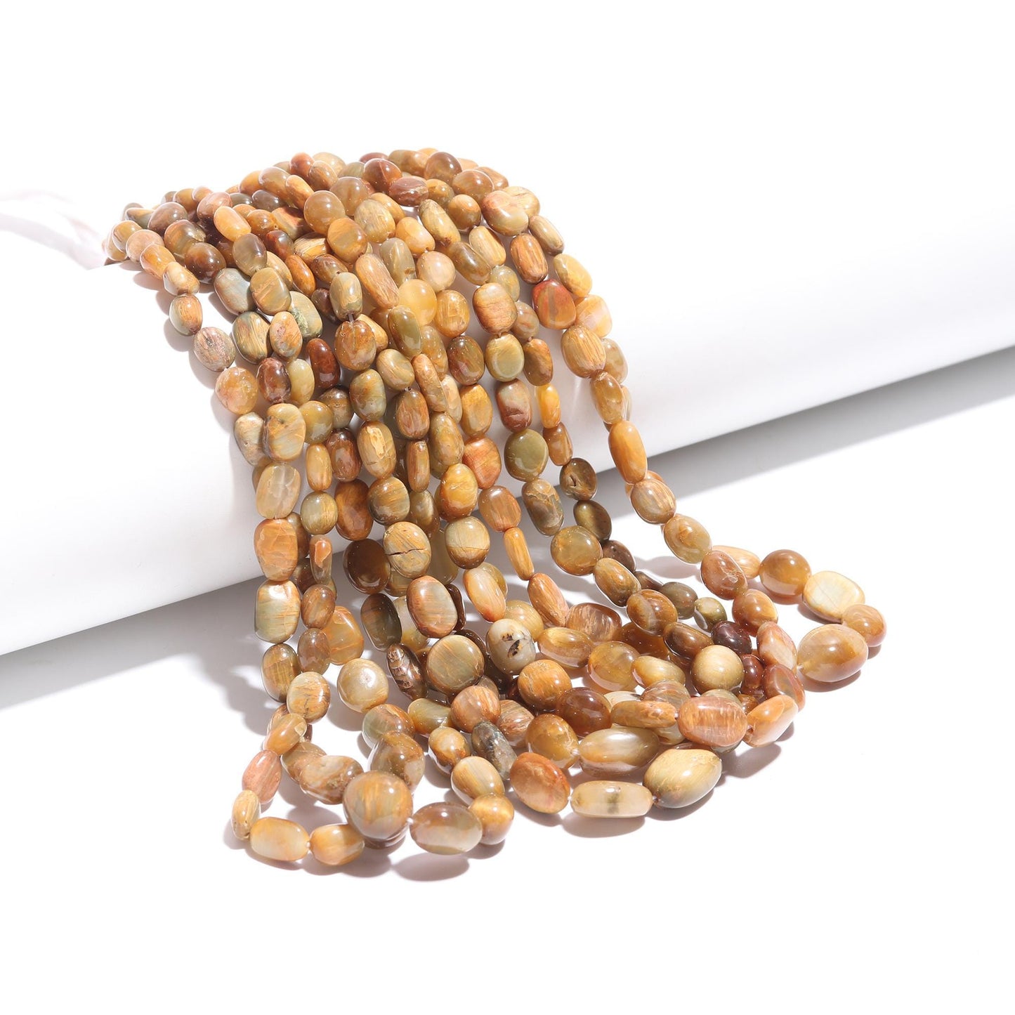 Cat's Eye Smooth Oval Beads 5x7 - 9x12 MM Natural Cat's Eye Oval Plain Beads for Handmade Designer Jewelry Necklace Bracelet Pendant Making