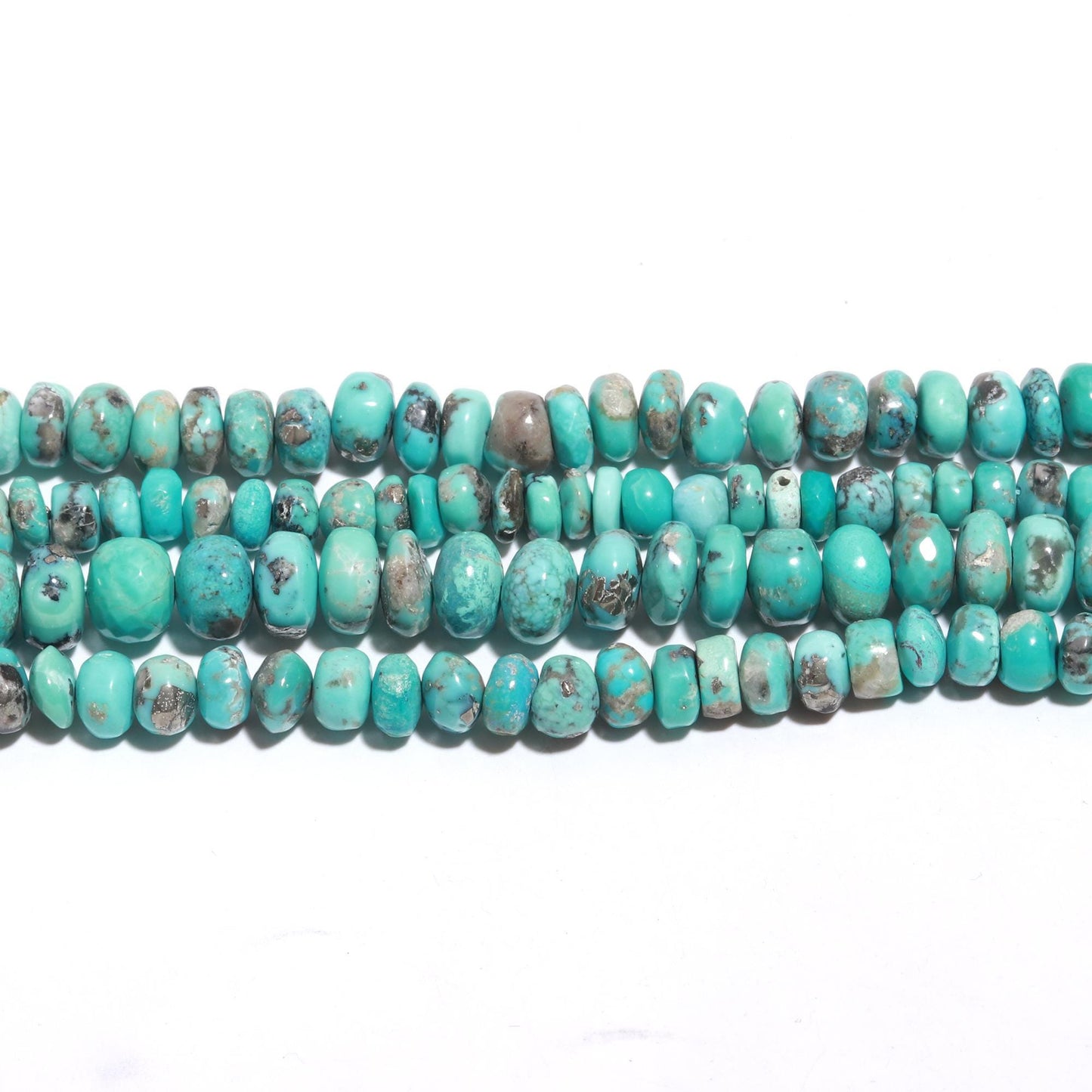 Arizona Turquoise Smooth Rondelle Bead 6-7 MM and 7-8 MM Natural Arizona Turquoise Rondelle Beads for Handmade Designer Jewelry Making Craft