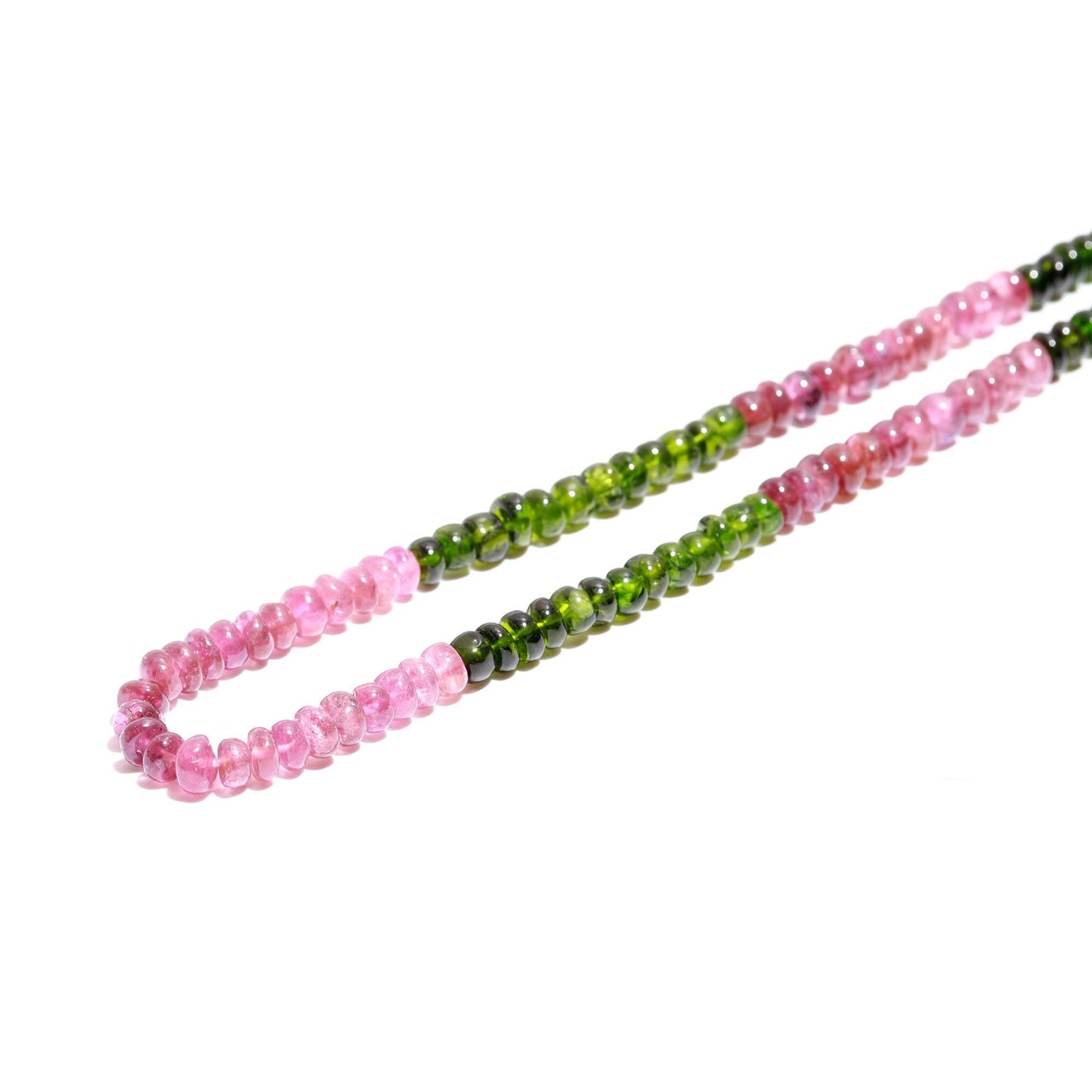 RARE!! Pink & Chrome Tourmaline Smooth Rondelle Beads, Pink Tourmaline Beads, Chrome Tourmaline Beads, 16” Plain Tourmaline Rondelle Beads