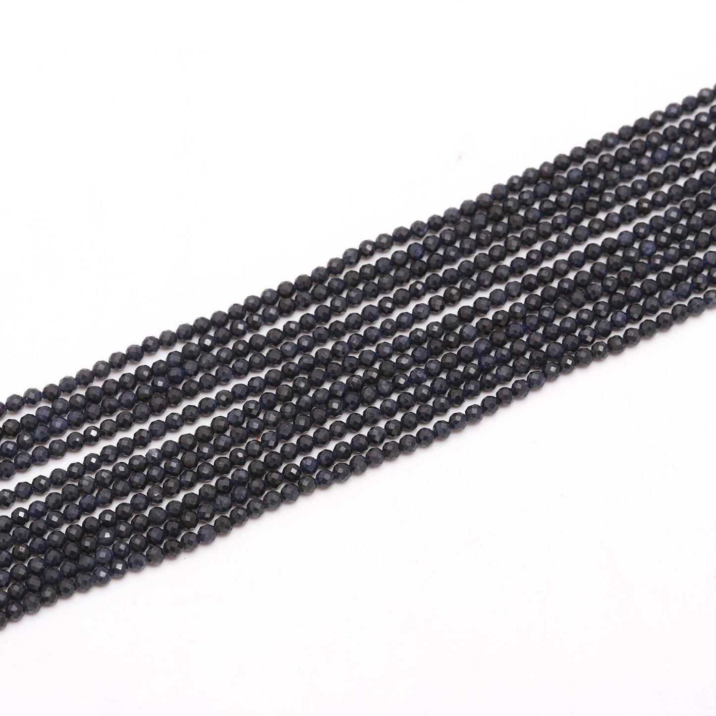 2.5 MM Blue Sapphire Faceted Rondelle Beads Natural Blue Sapphire Rondelle Beads Blue Sapphire Micro Beads for Handmade Designer Jewelry
