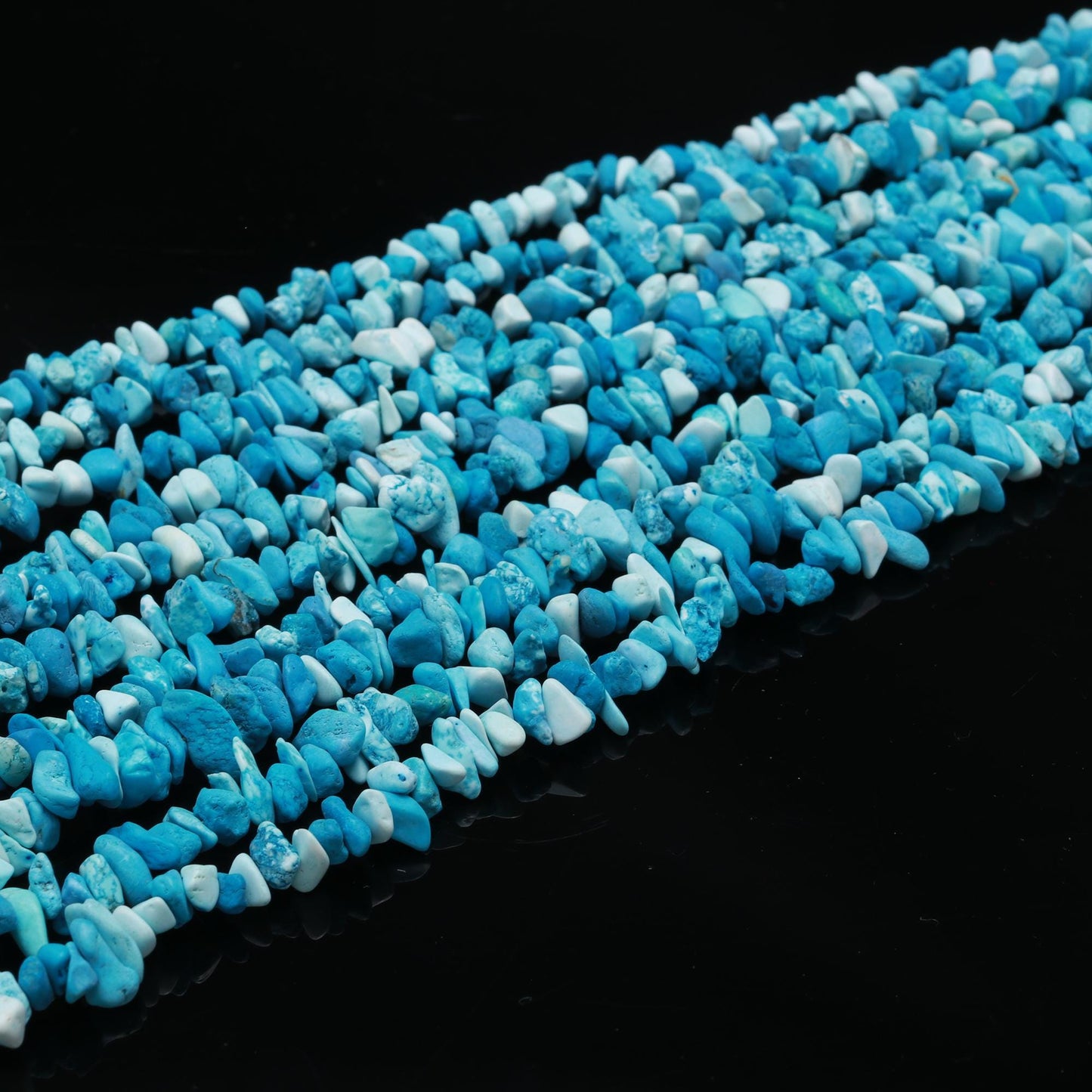 Turquoise Chip Beads 34" Natural Chip Strands Drilled Strung Raw Nuggets Smooth Bead 5-6 MM Turquoise Beads for Jewelry Making Craft