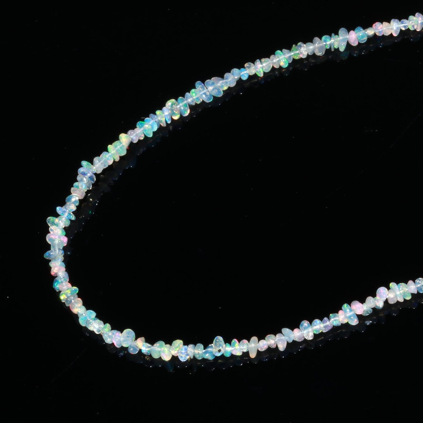 Ethiopian Opal Chip Beads 16" Natural Chip Strands Drilled Strung Raw Nuggets Smooth Bead 3-4 MM Semi Precious Polished for Jewelry Making