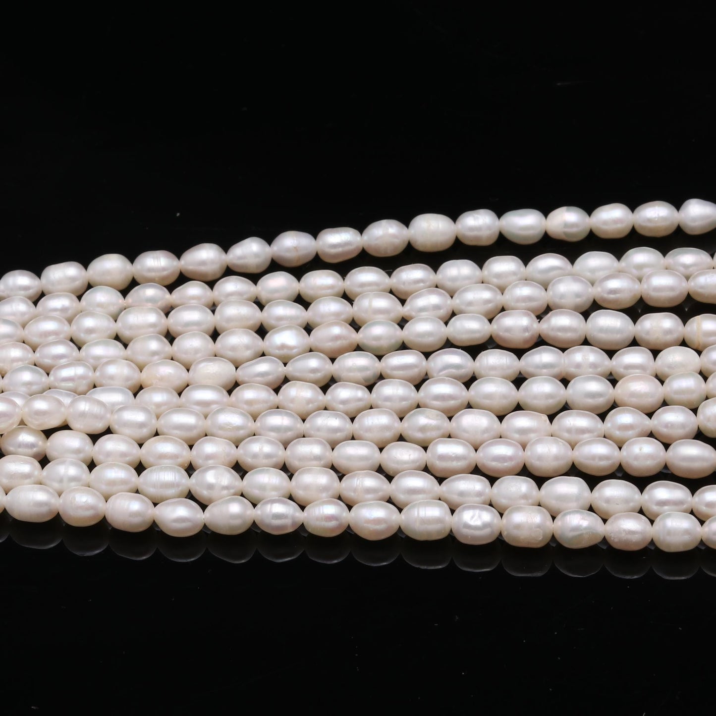 Pearl Oval Shape Beads 14" Natural Water Pearl 5x6-6x7 MM Beads Precious Oval Pearls for Designer Handmade Necklace Bracelet Making Craft