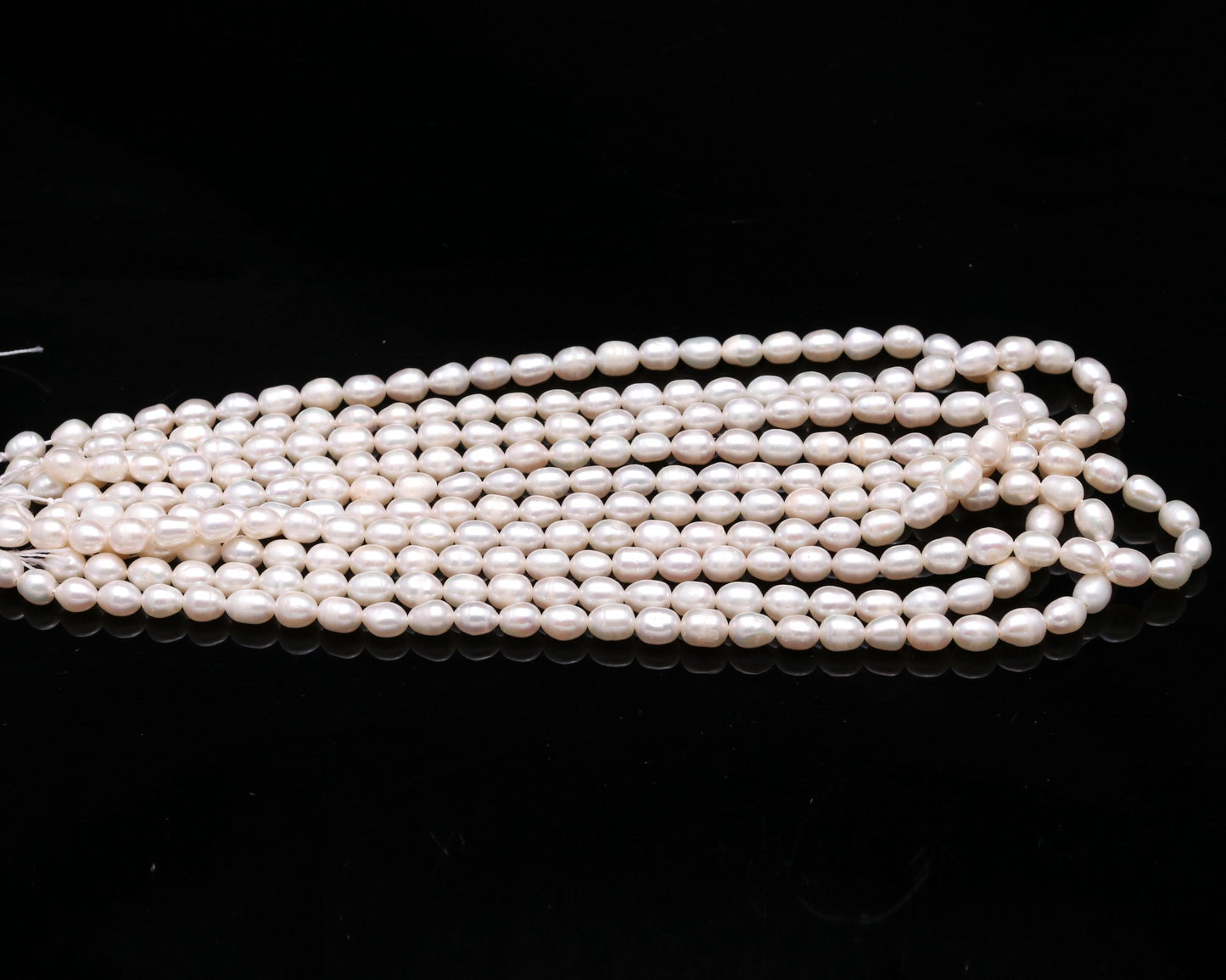 Pearl Oval Shape Beads 14" Natural Water Pearl 5x6-6x7 MM Beads Precious Oval Pearls for Designer Handmade Necklace Bracelet Making Craft