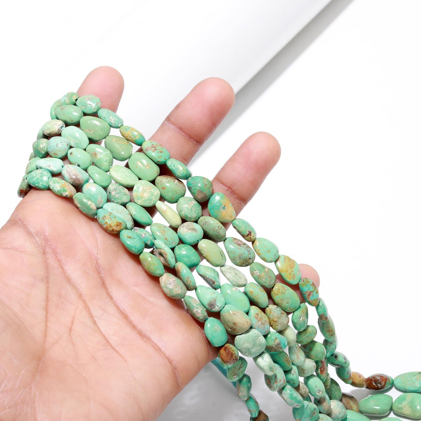 Turquoise Smooth Oval Tumble Nuggets Beads 5x8 MM - 10x14 MM Natural Turquoise Gemstone Beads Turquoise for Handmade Jewelry Making Craft