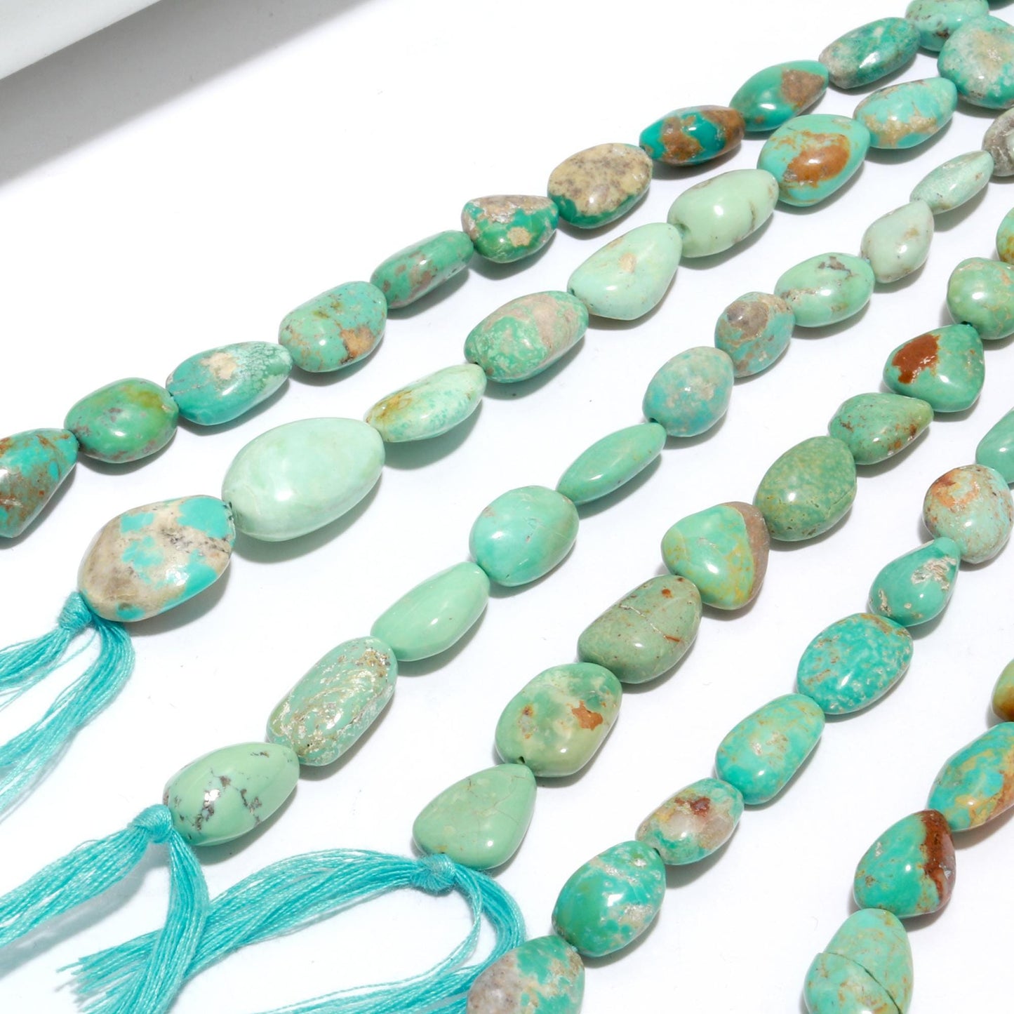 Turquoise Smooth Oval Tumble Nuggets Beads 5x8 MM - 10x14 MM Natural Turquoise Gemstone Beads Turquoise for Handmade Jewelry Making Craft