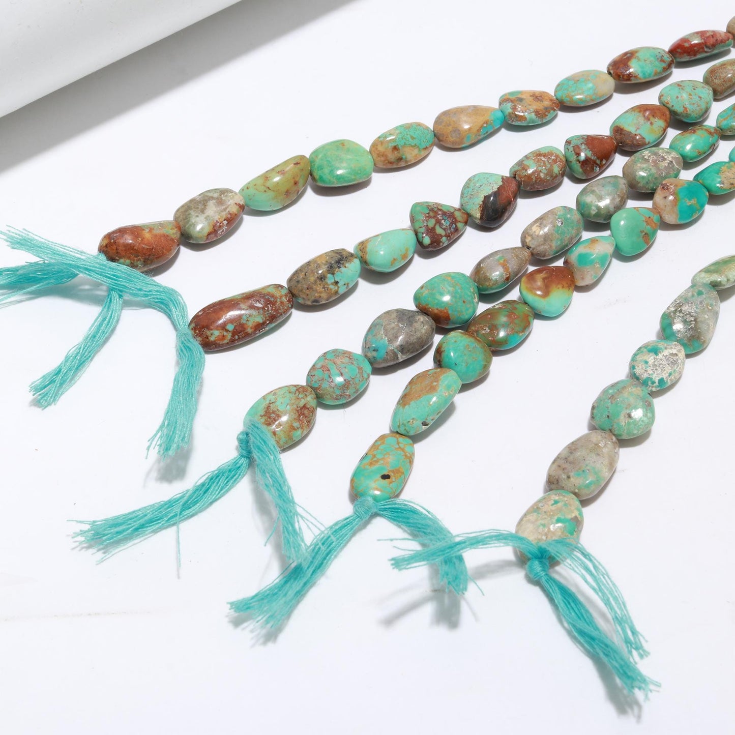 Natural Turquoise Gemstone Beads Turquoise Smooth Oval Tumble Nuggets Beads 7x9 MM - 11x15 MM Turquoise for Handmade Jewelry Making Craft
